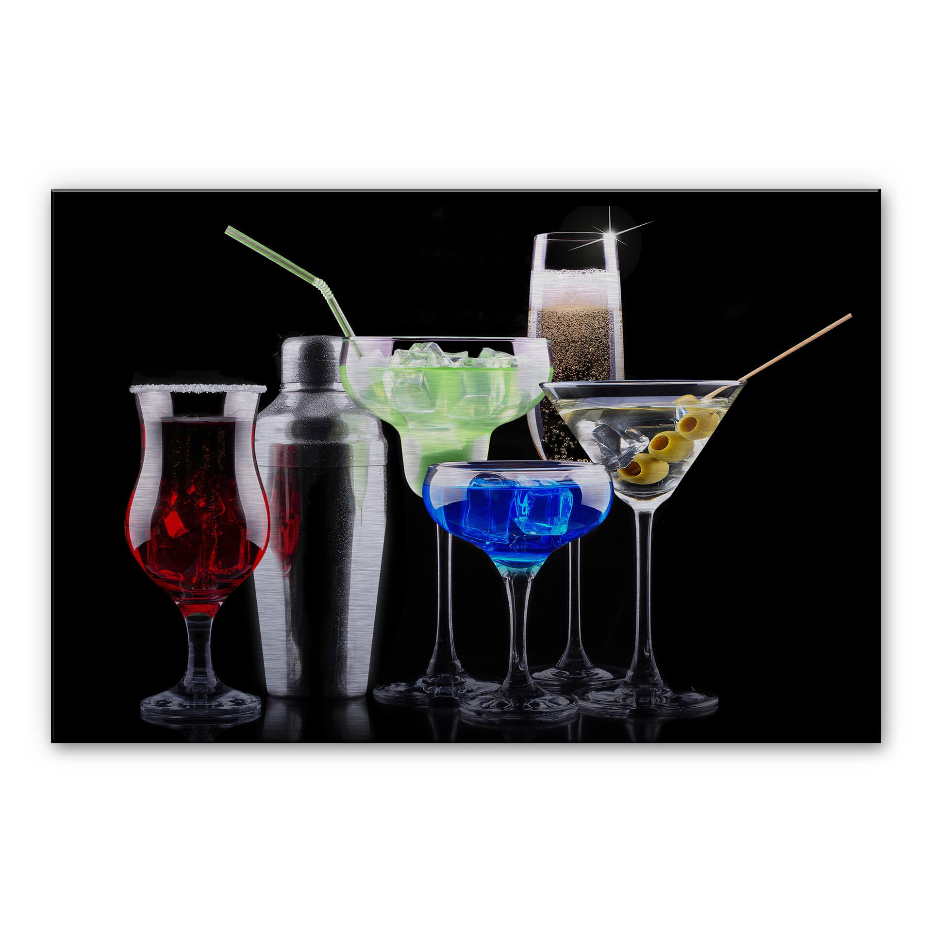 Tableau en alu-Dibond Girly Cocktails