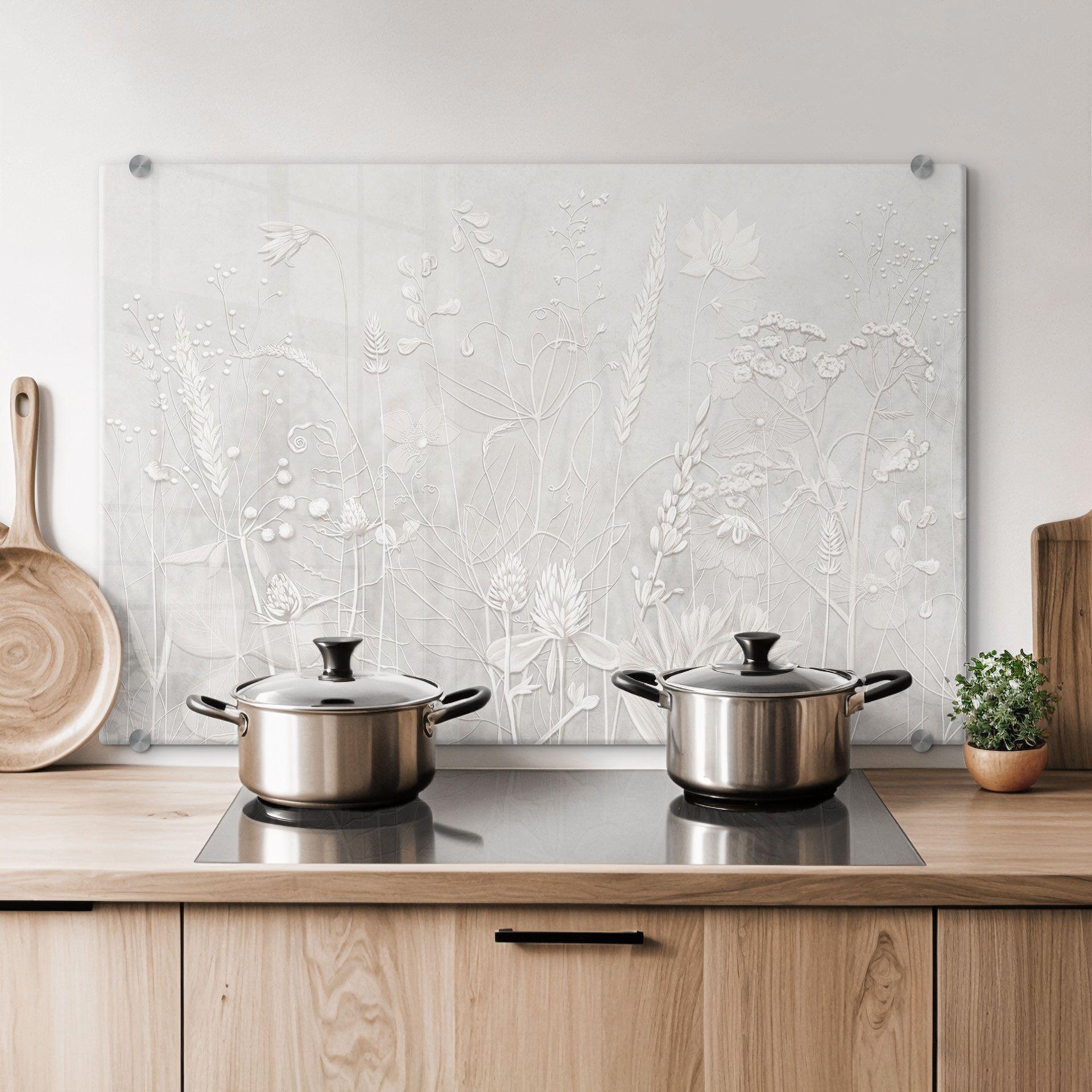 Wit Spatscherm met planten in een modern ontwerp - Ms Tiff
