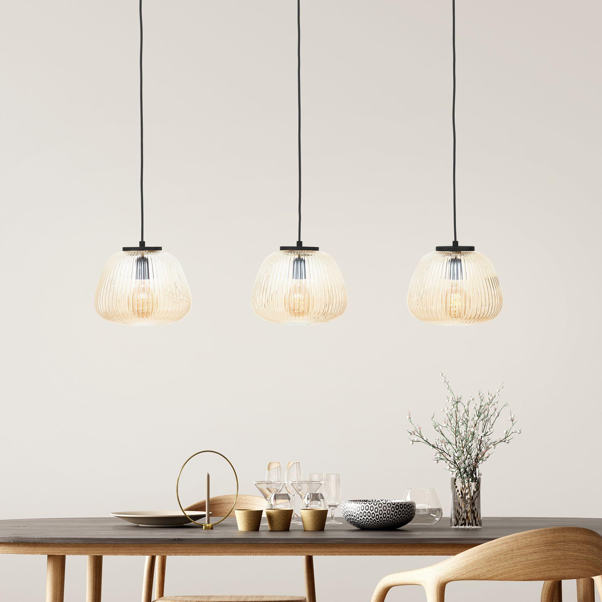 Pendelleuchte Junis, braun, 176 x 105 cm, Metall Pendelleuchte