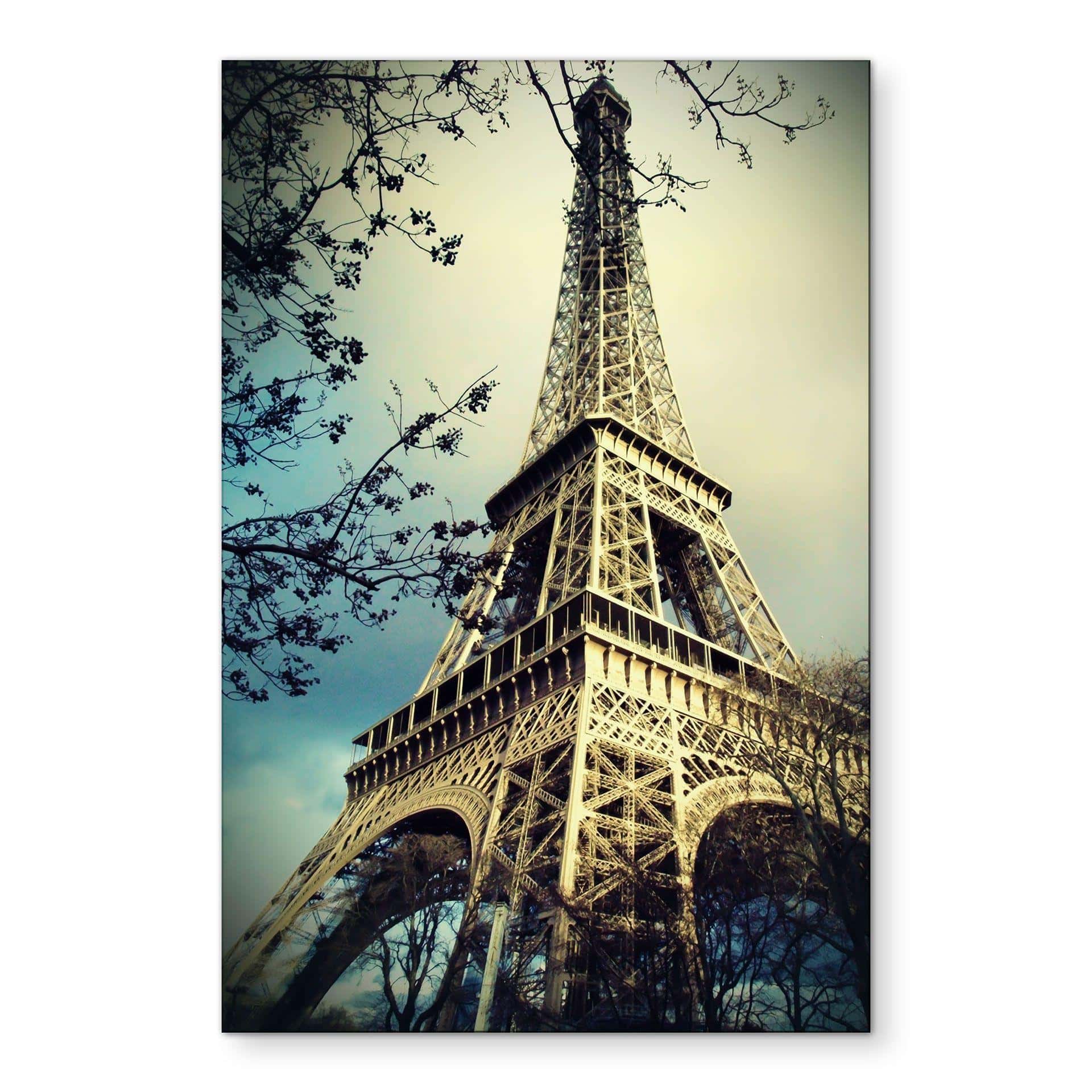 Billede Paris Eiffeltårnet – print på aluminium (Alu-Dibond)