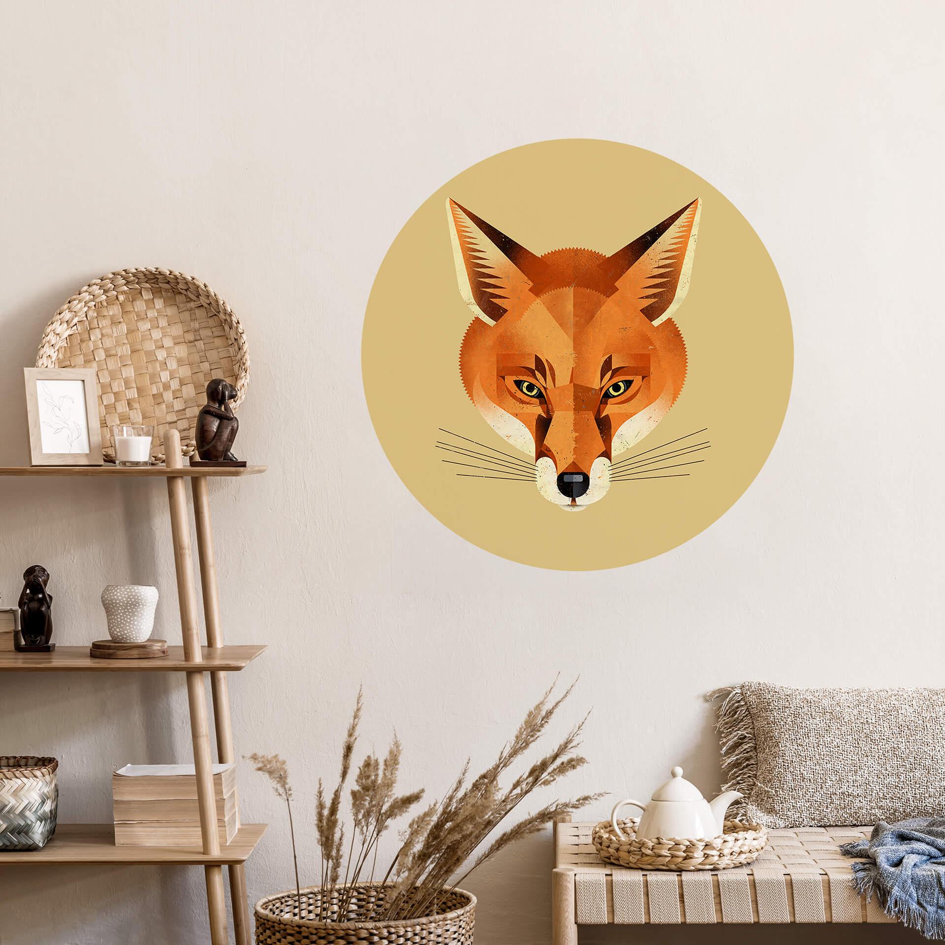 Wall Sticker Ræv - Braun