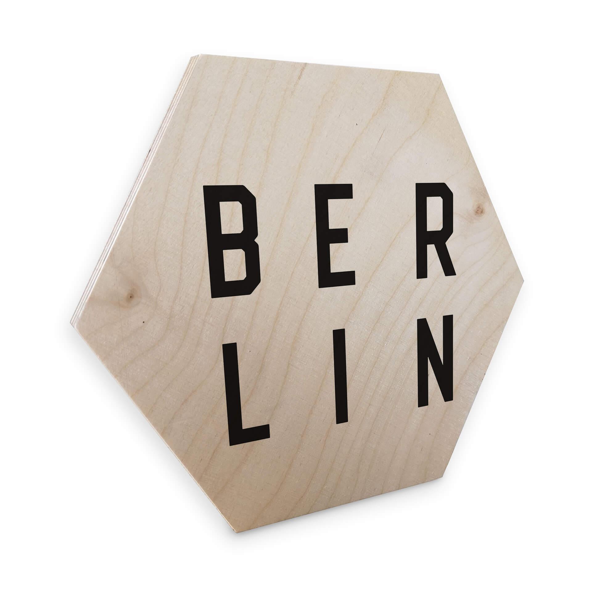 Hexagon hout - Typografie Berlin
