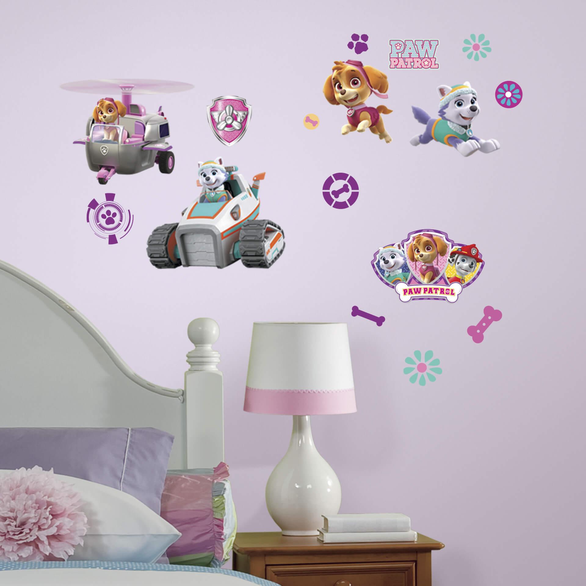 Muursticker set Paw Patrol - Girl Puppies