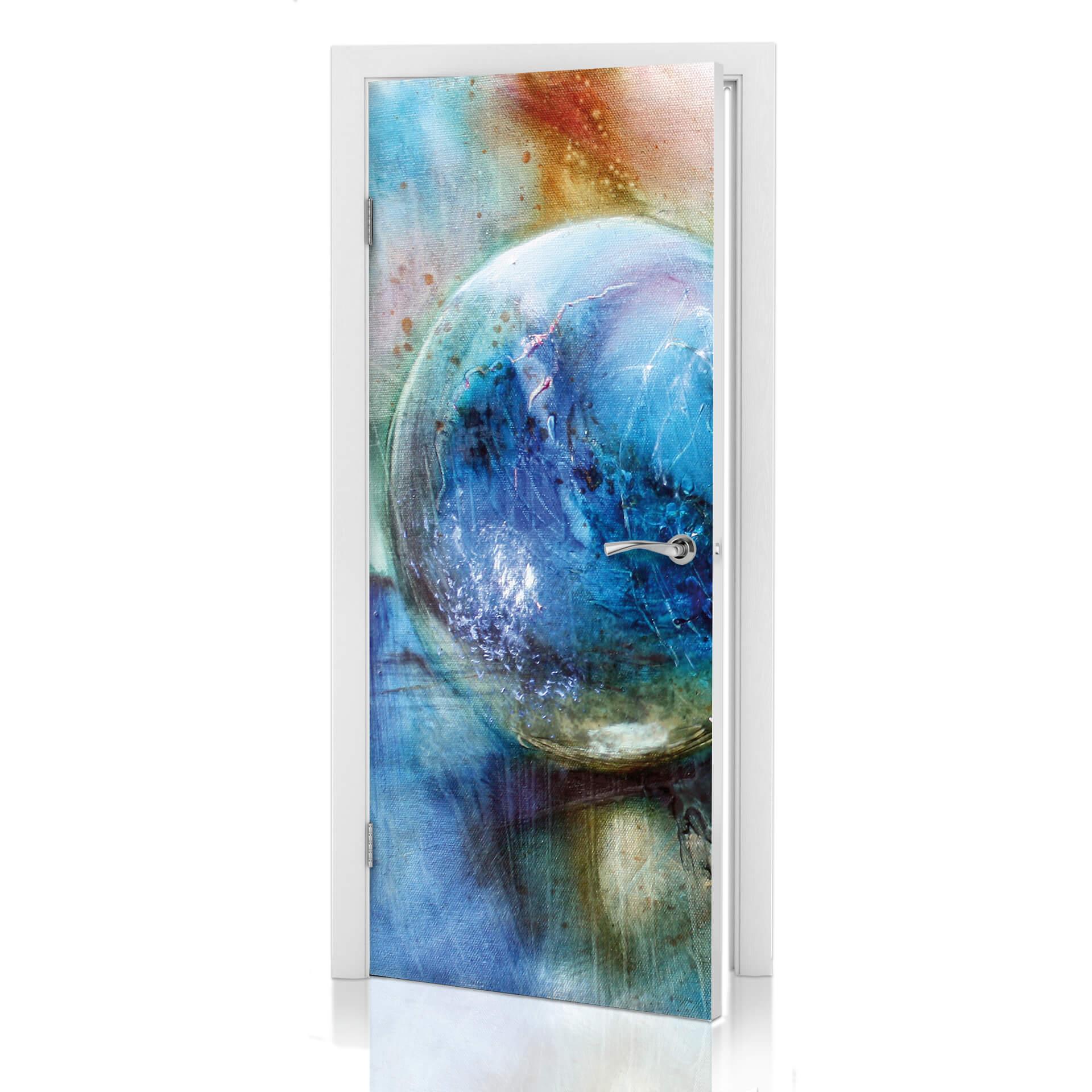Türdesign Schmucker - Blaue Murmeln 91x200 cm