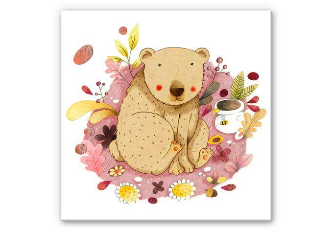 Tableau Forex - Loske - Ours et pot de miel