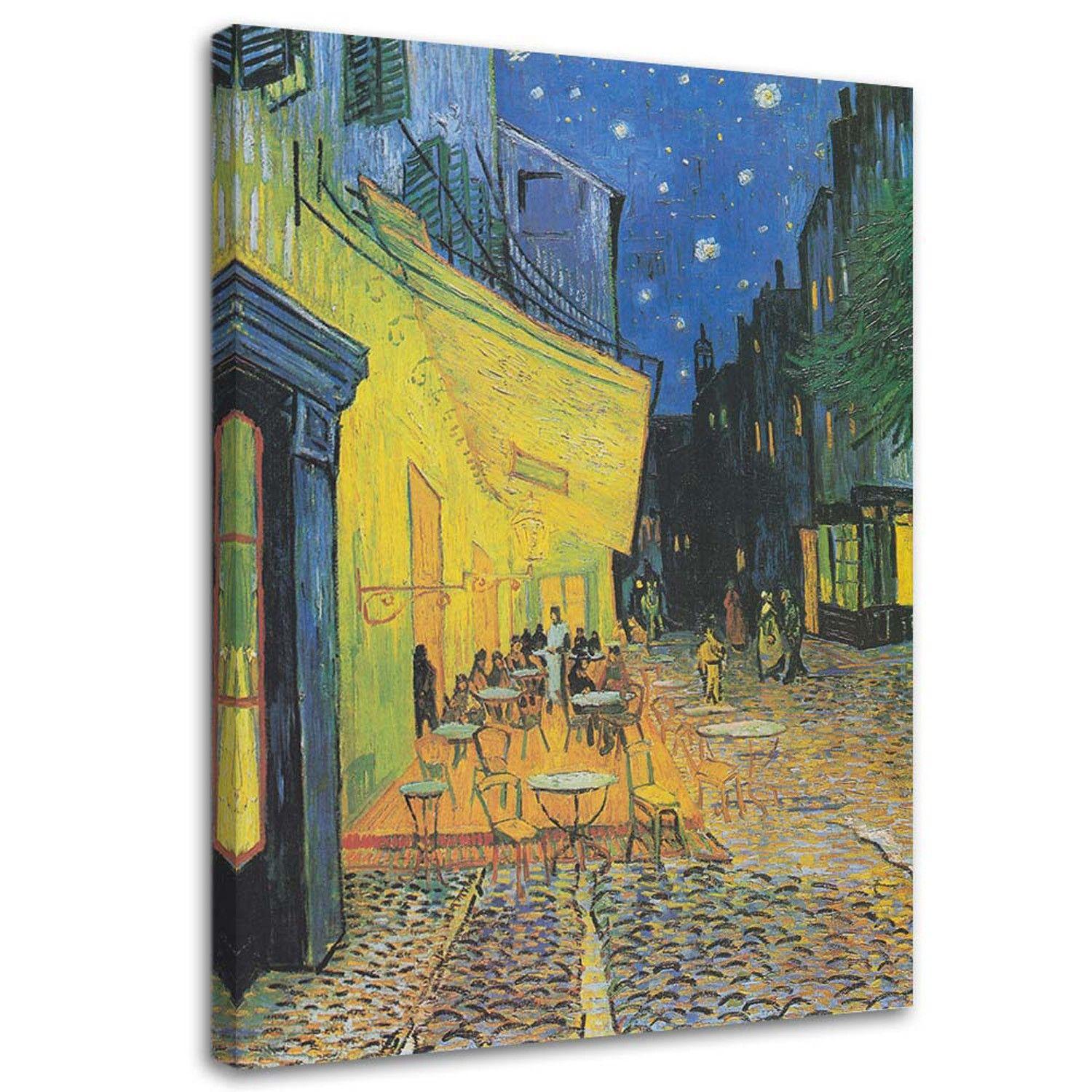 Canvasbillede, Terrasse på en café om natten - Vincent van Gogh