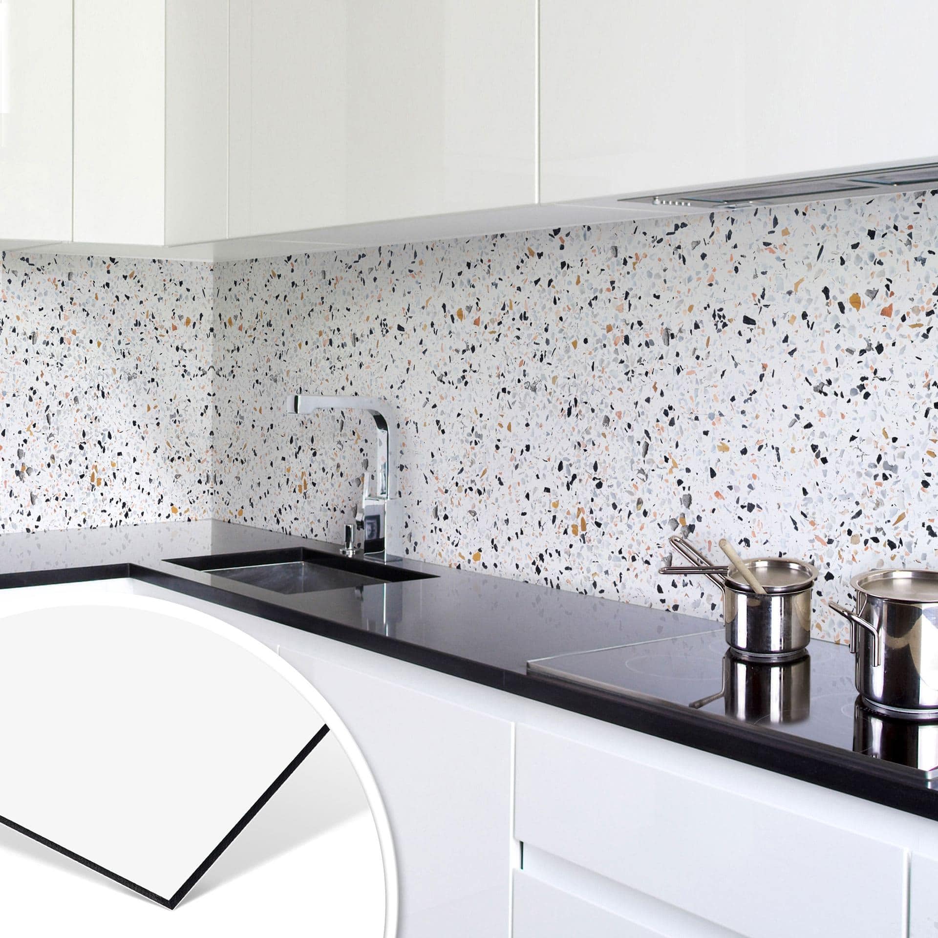 Revêtement pour cuisine - Alu-Dibond - Terrazzo 