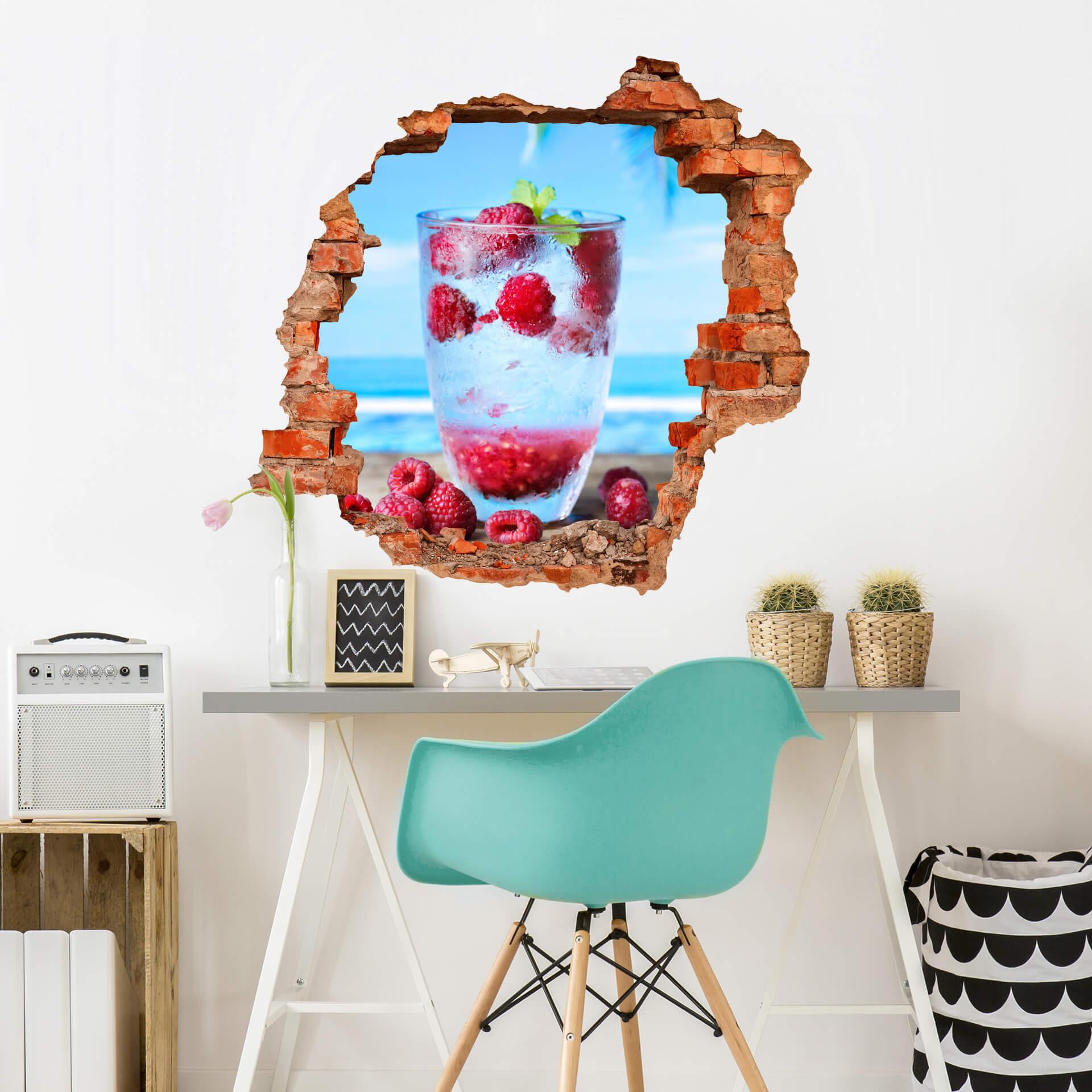 3D Wallsticker Tropical Raspberry