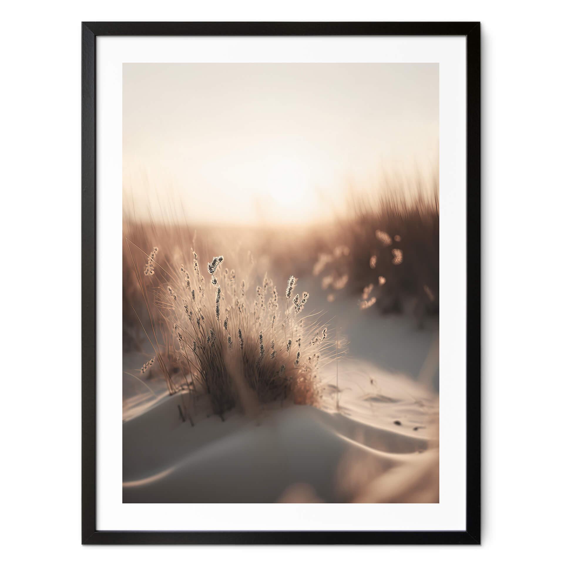 Póster Treechild - Puesta de sol sobre las dunas