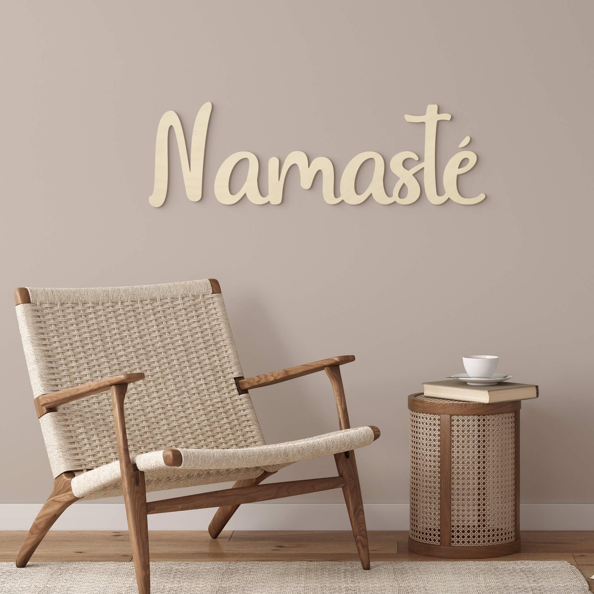 letras de madera 3D - Namasté - Álamo