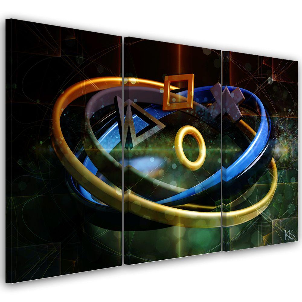 Canvas print 3 dele, knapper til controlleren