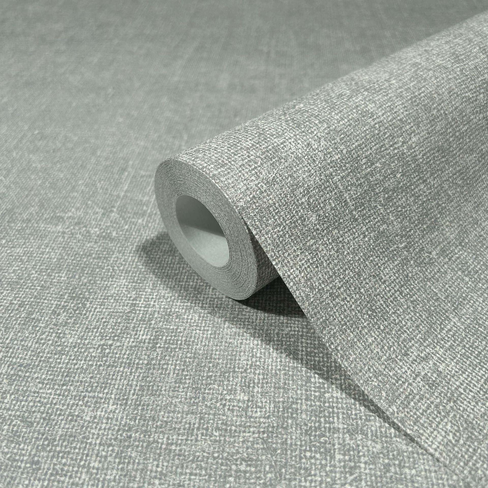 Non-woven tapet i moderne tekstureret ensfarvet grøn, grå ensfarvet