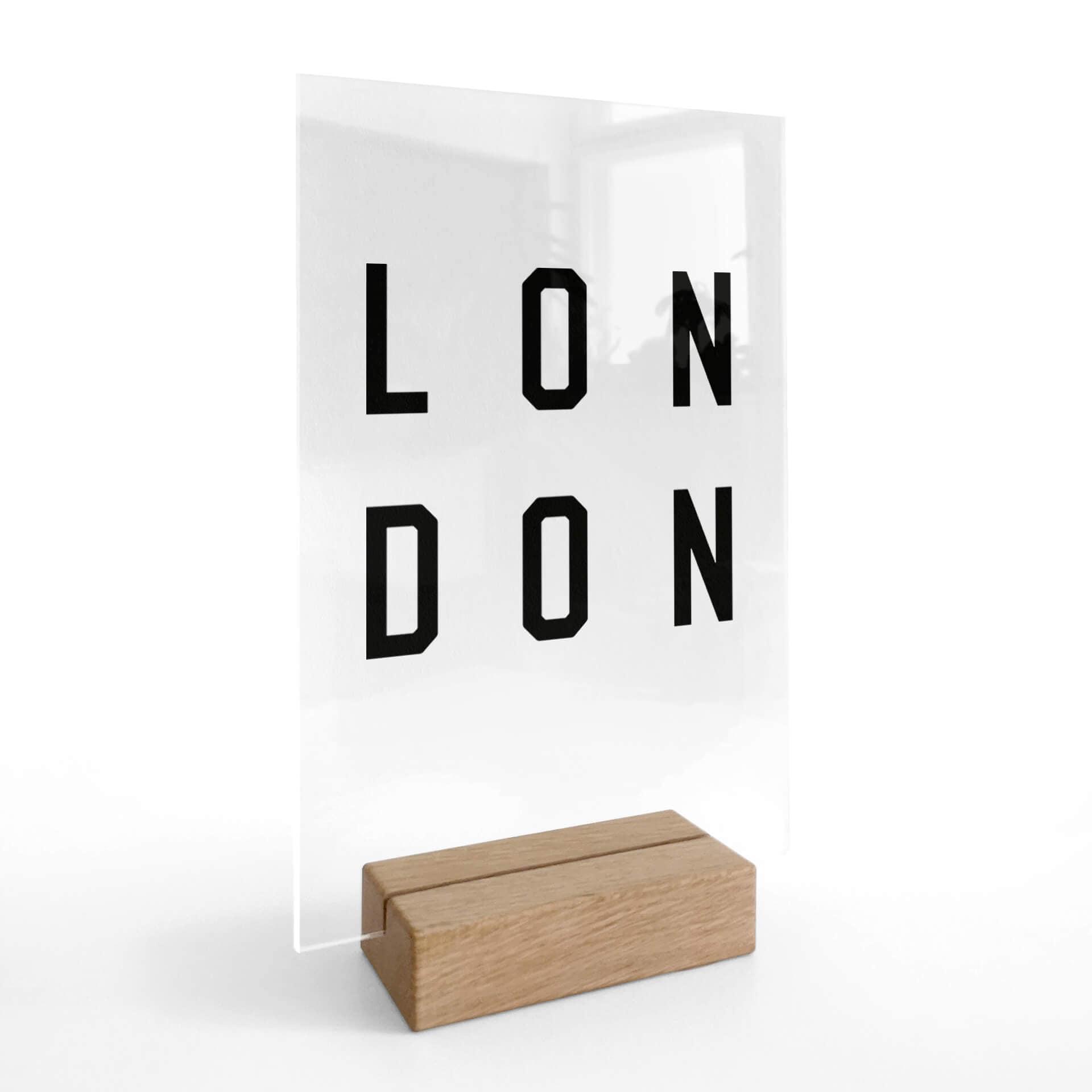 Typografi til borddisplay London