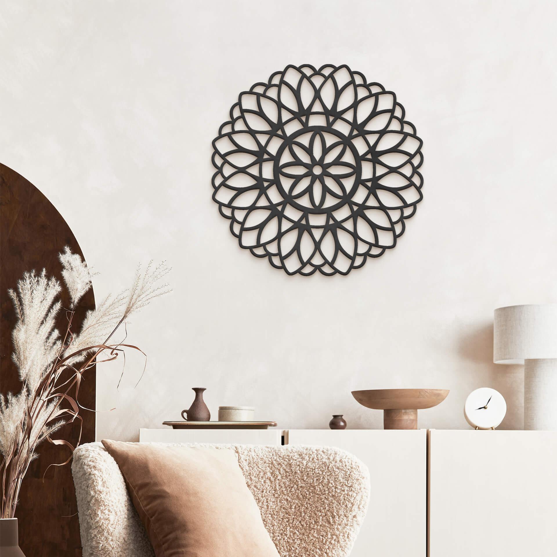 MDF - Decoración en madera - Mandala Flor de la Vida - Redondo