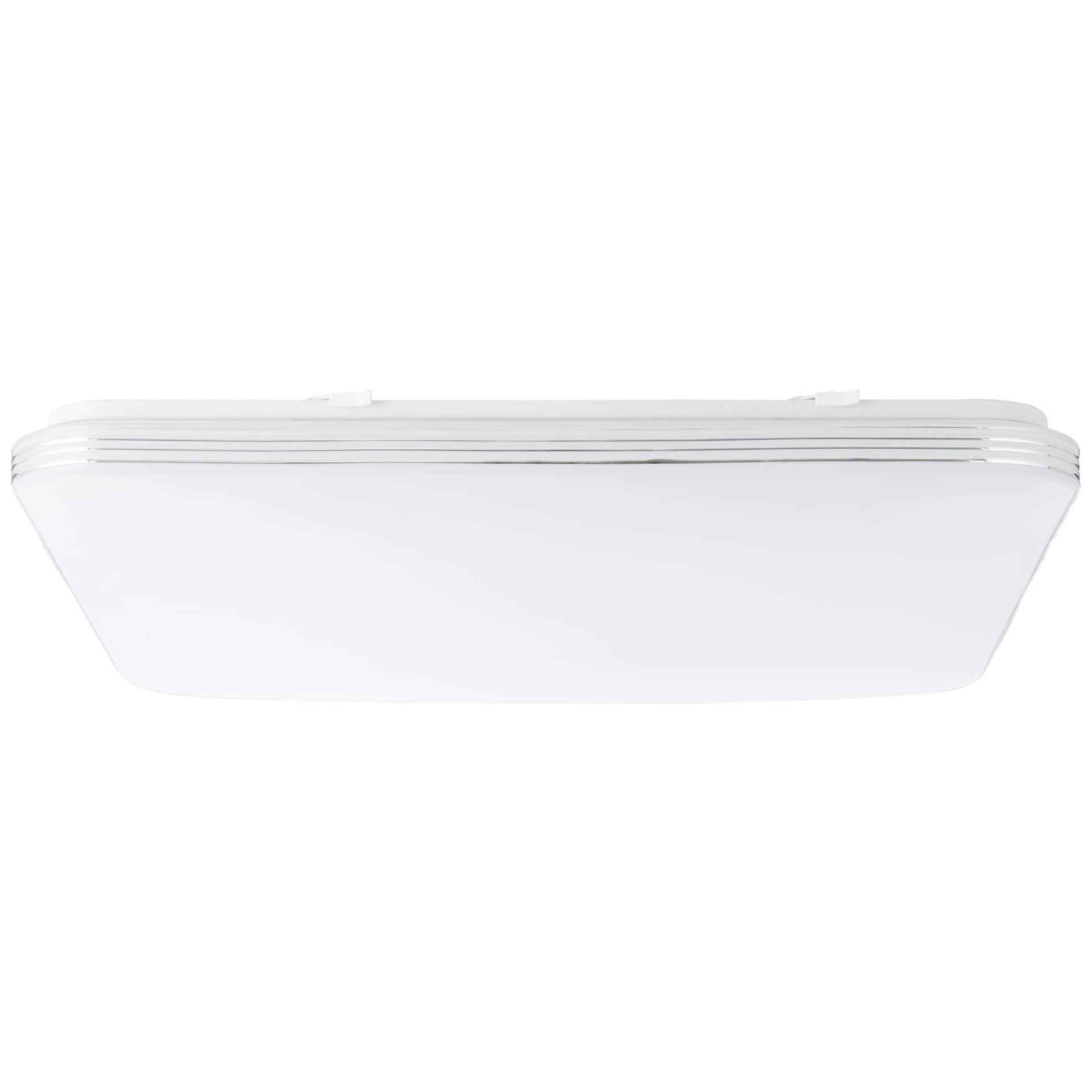 Wand- und Deckenleuchte Amelie, silber, weiß, 54 x 54 cm, Deckenlampe