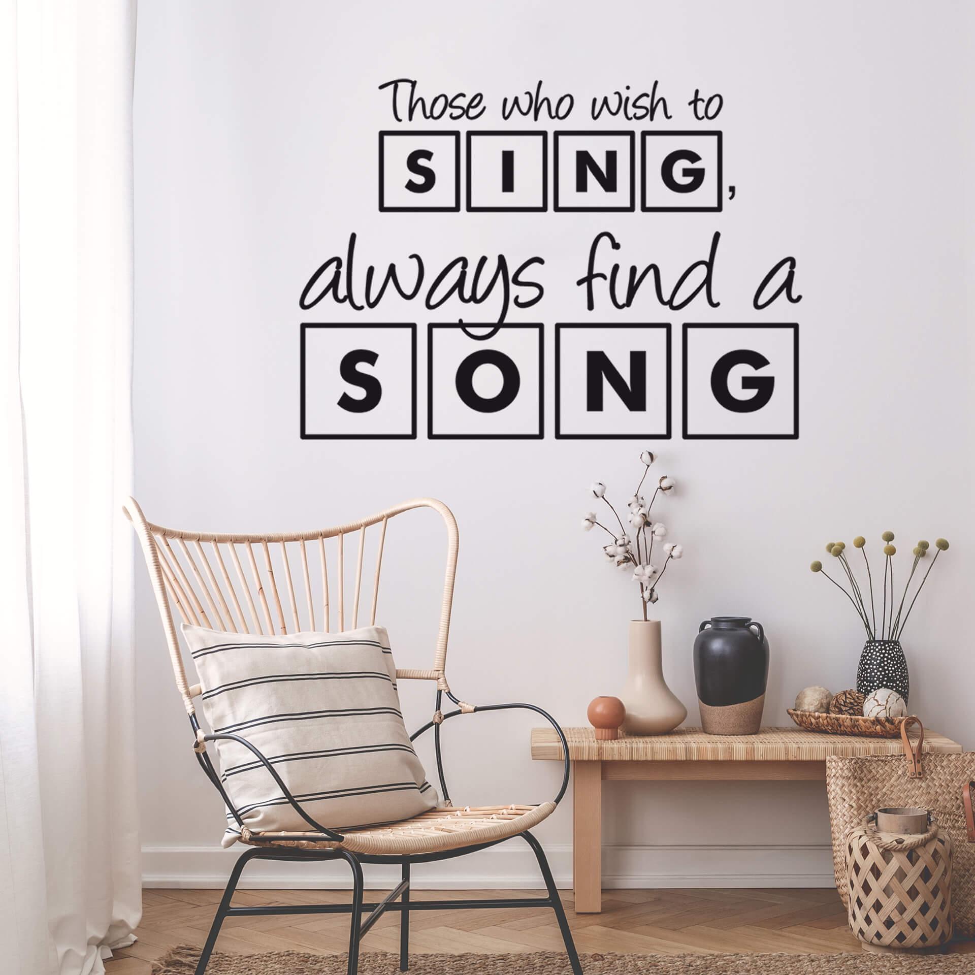 Those who wish to sing
