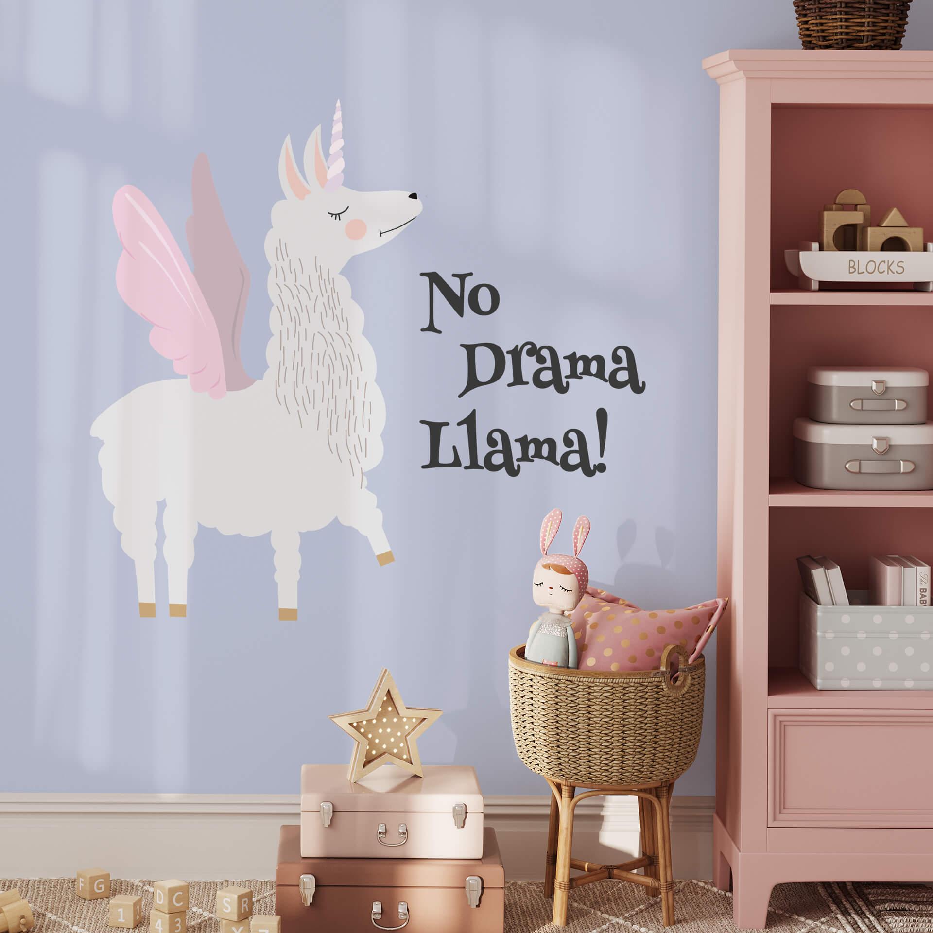 Muursticker No Drama Llama