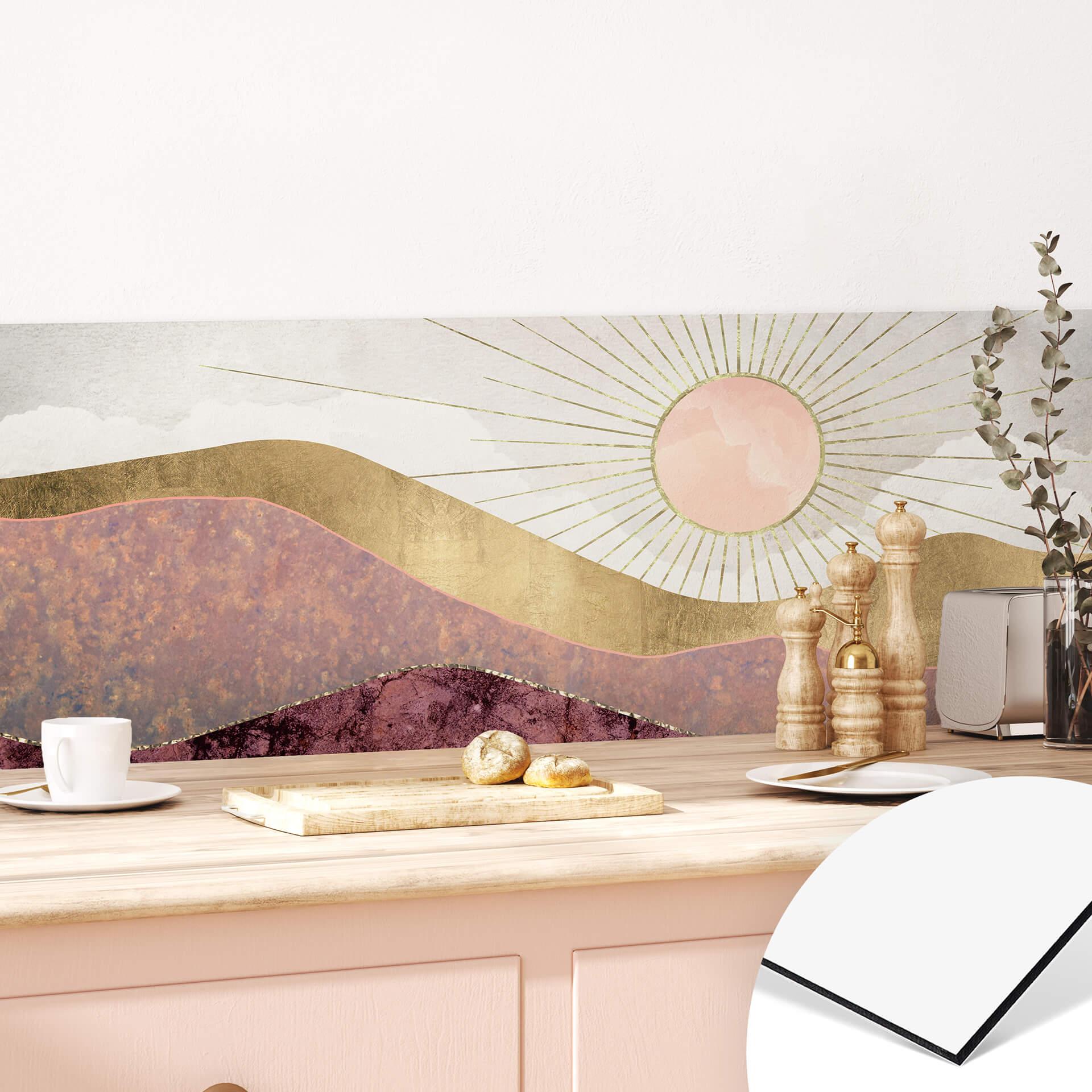 Crédence de Cuisine SpaceFrog Designs - Soleil rose