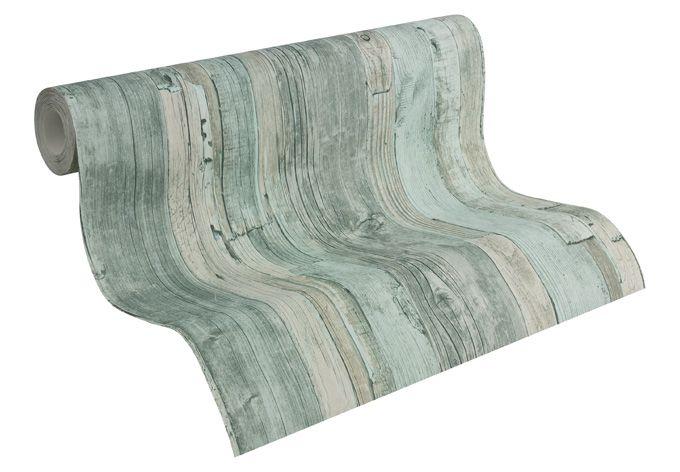 A.S. Création tapet Decoworld Pastelturkis, Beige, Grå