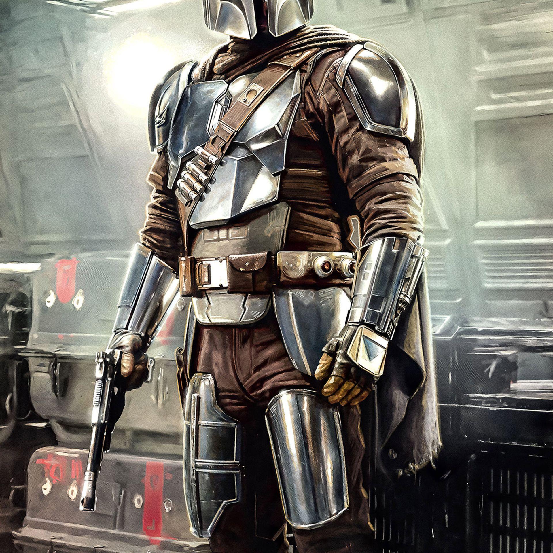 Vlies Fototapete - Mandalorian Fight Posture - 200 x 280 cm