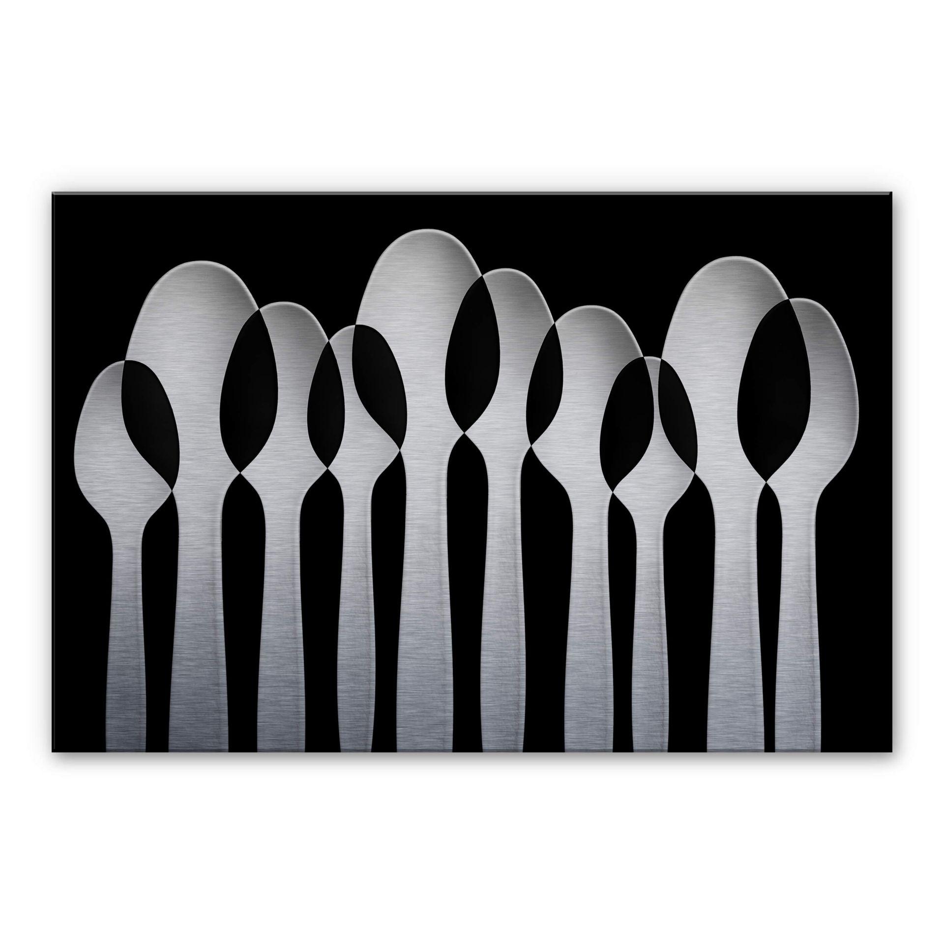 Alu-Dibond zilver Hammer - Spoon Forest