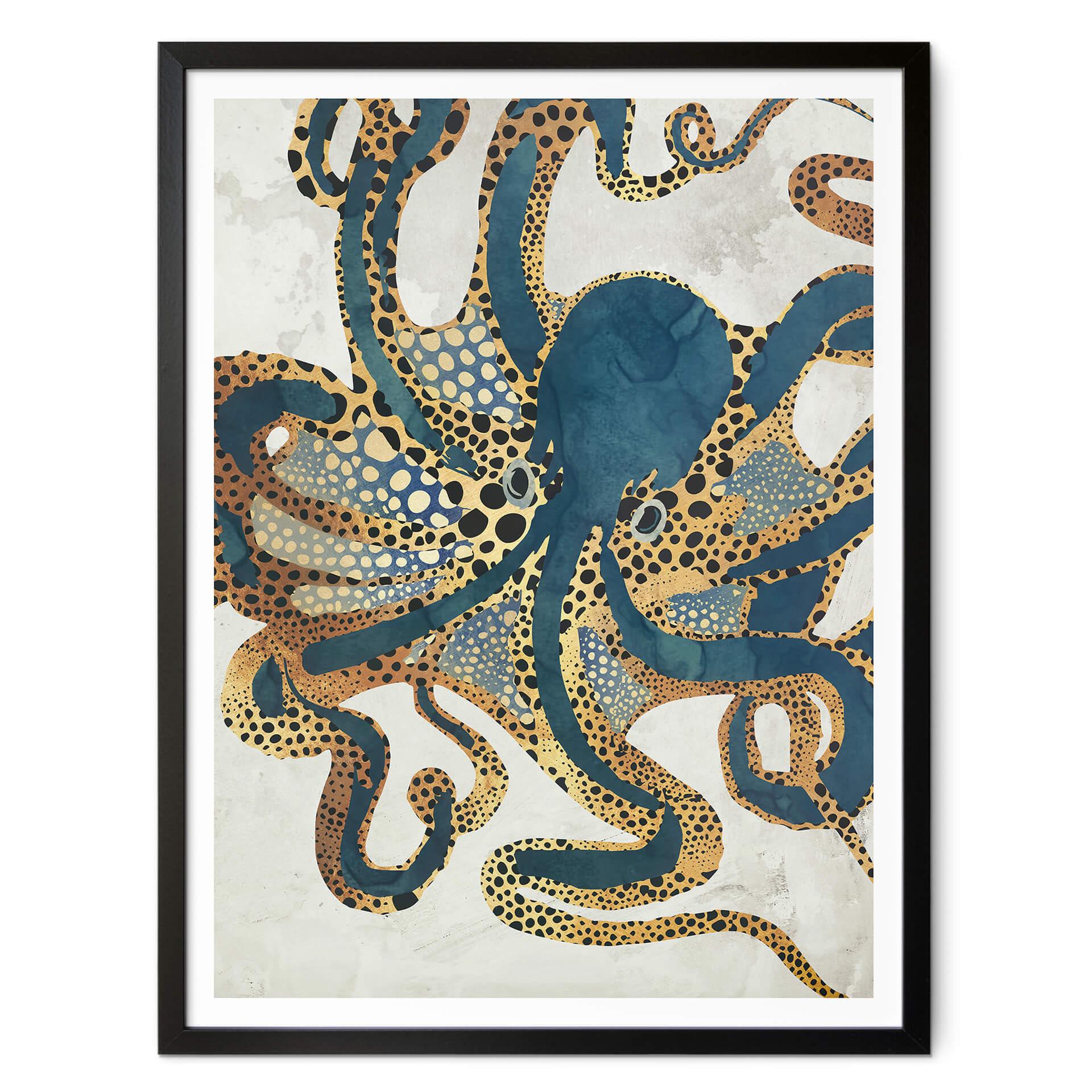 Póster SpaceFrog Designs - Pulpo dorado