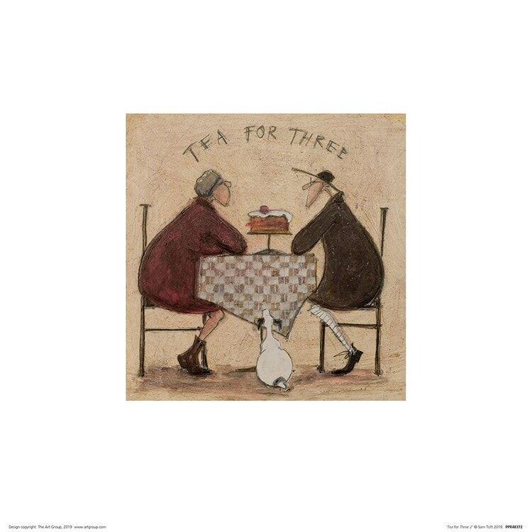 Plakat Sam Toft - Tea for Three II kunsttryk, Sam Toft (40 x 40 cm)