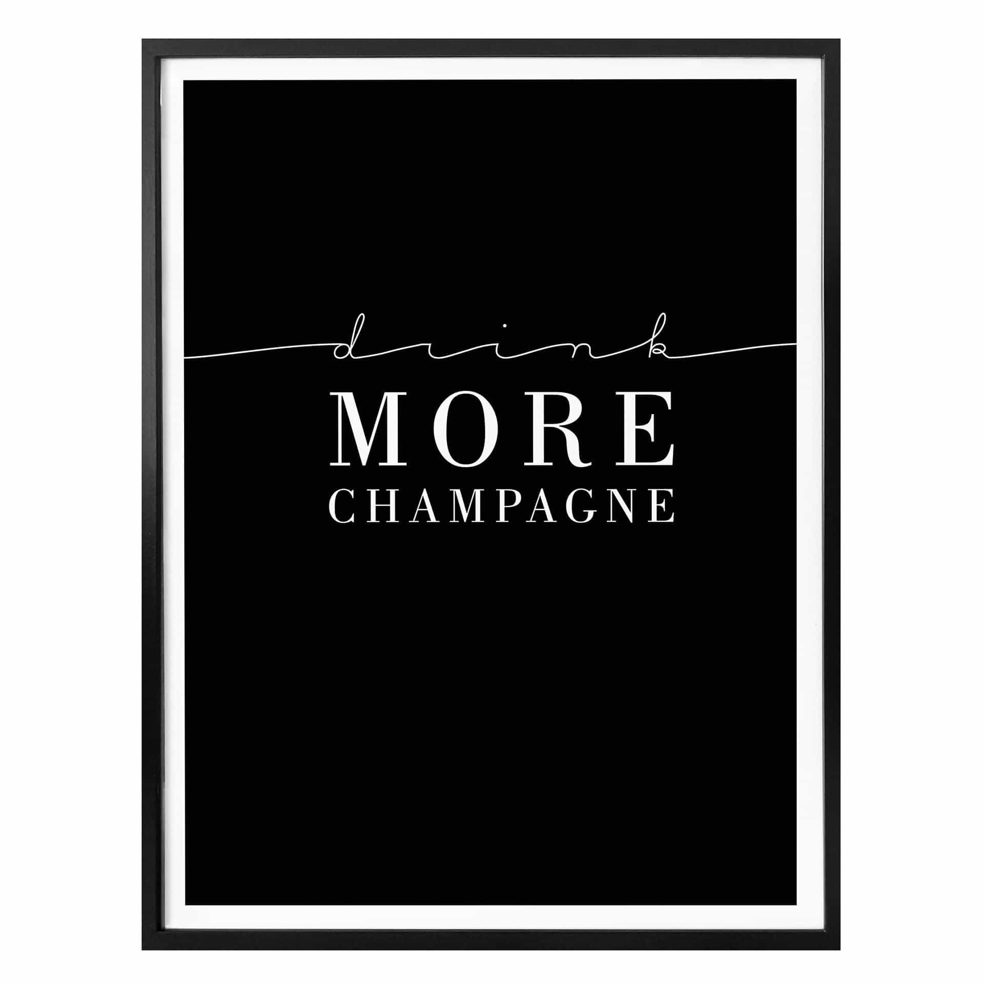 Póster Beber más champán