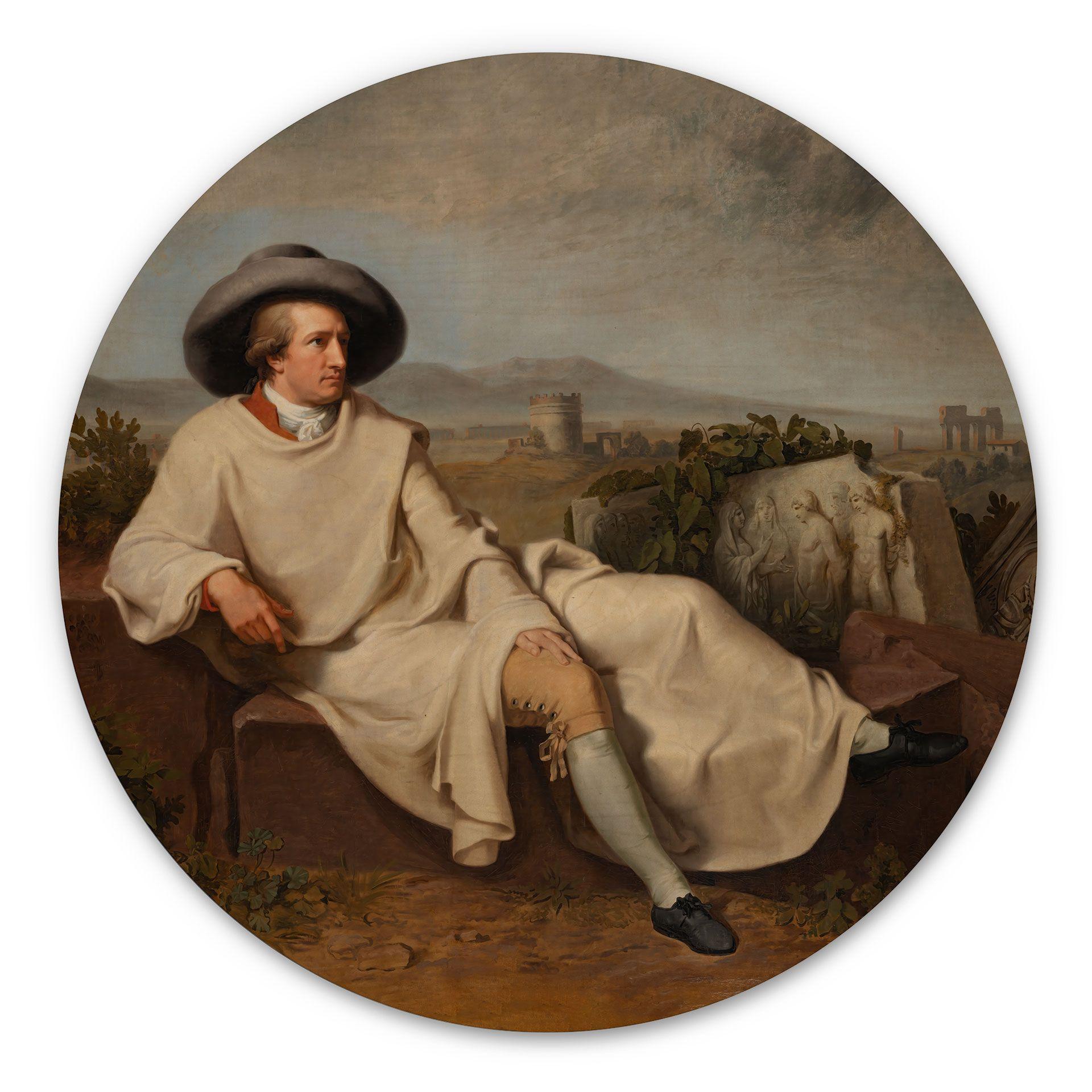 Billede af træ Tischbein - Goethe i den romerske Campagna - Rund