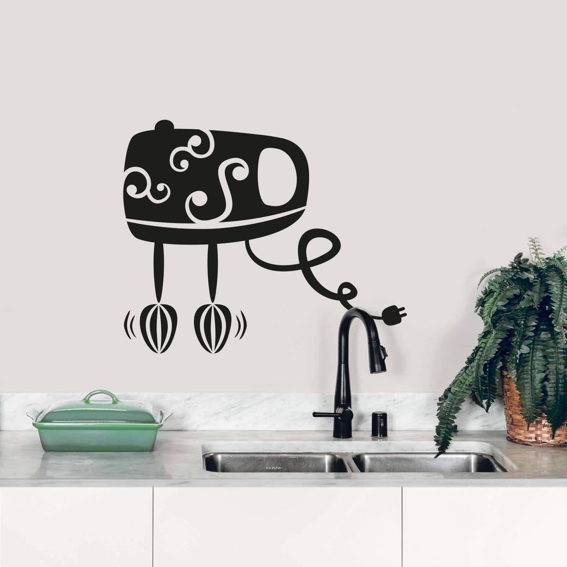 Sticker mural - Batteur électrique