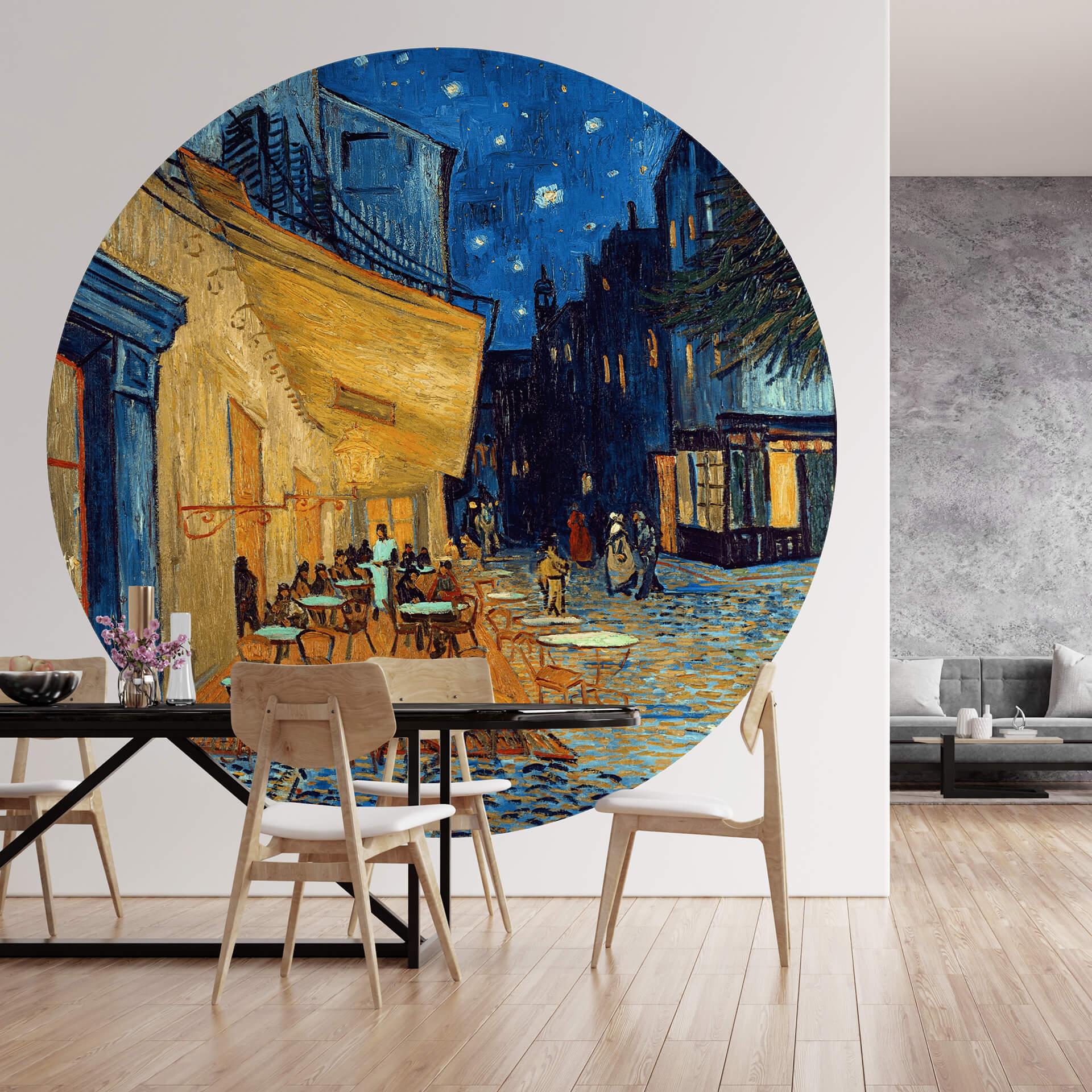 Fototapet - Rundt van Gogh - Caféterrasse om aftenen - vliesetapet/selvklæbende non-woven tapet