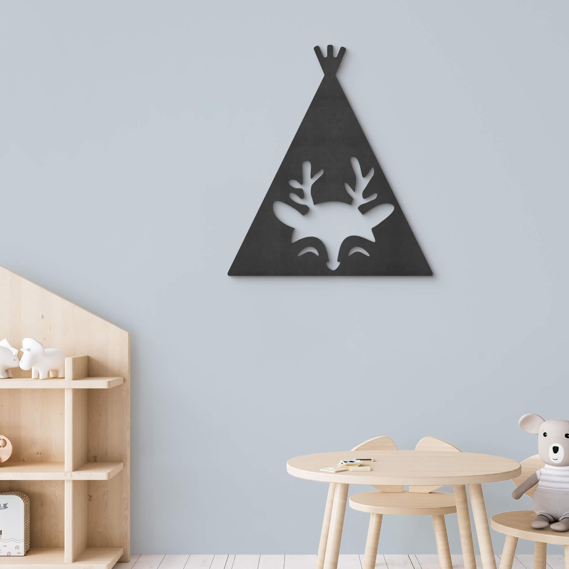 MDF - Decoración en madera - Tipi - Ciervo