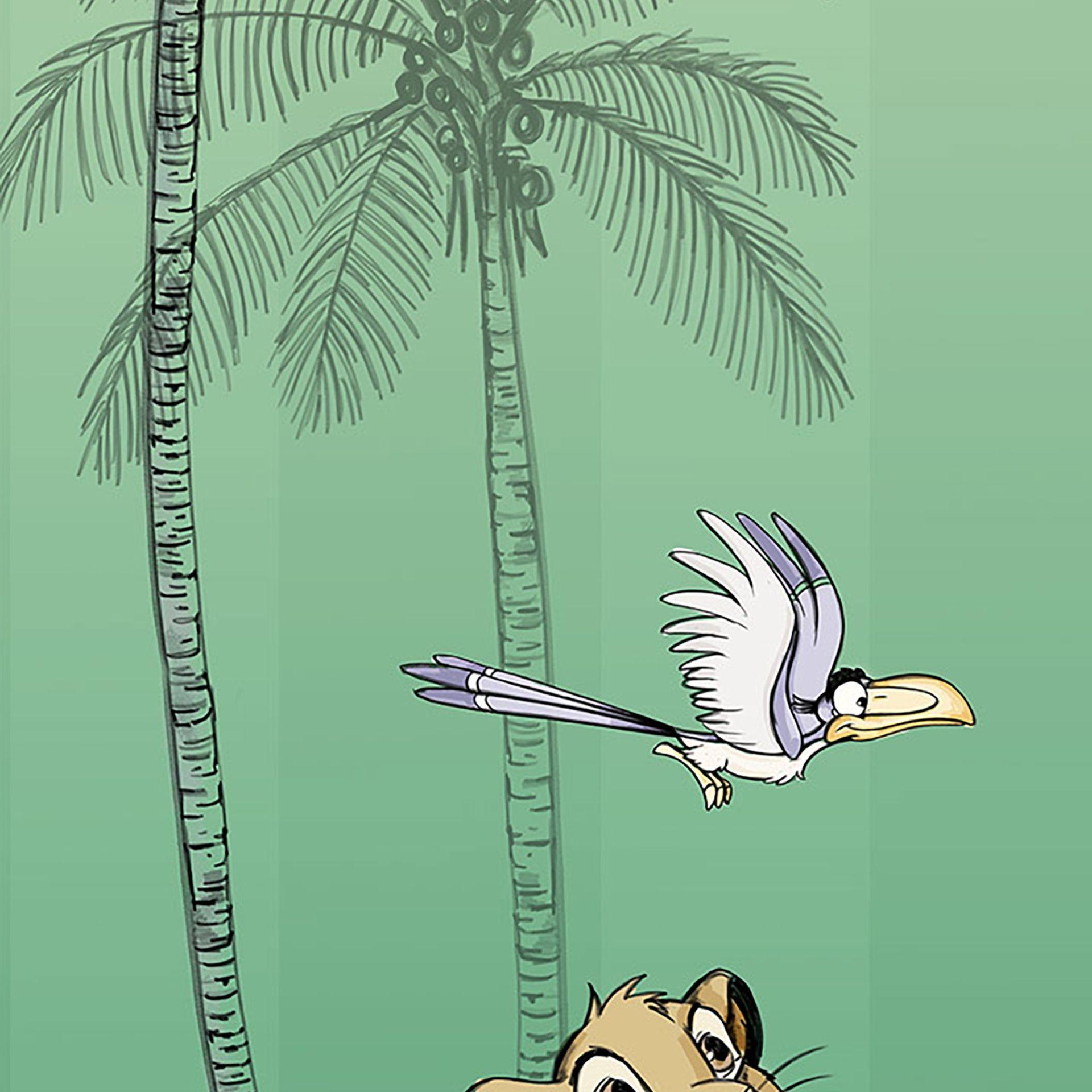 Non-woven tapet - Jungle Simba - 100 x 280 cm