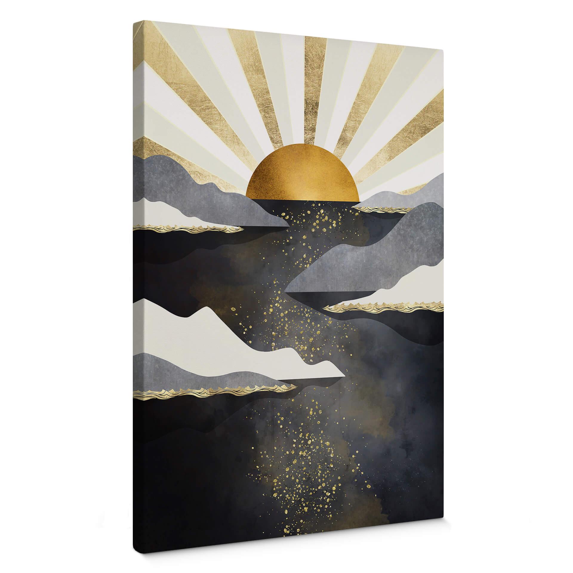 Lienzo SpaceFrog Designs - Amanecer Dorado