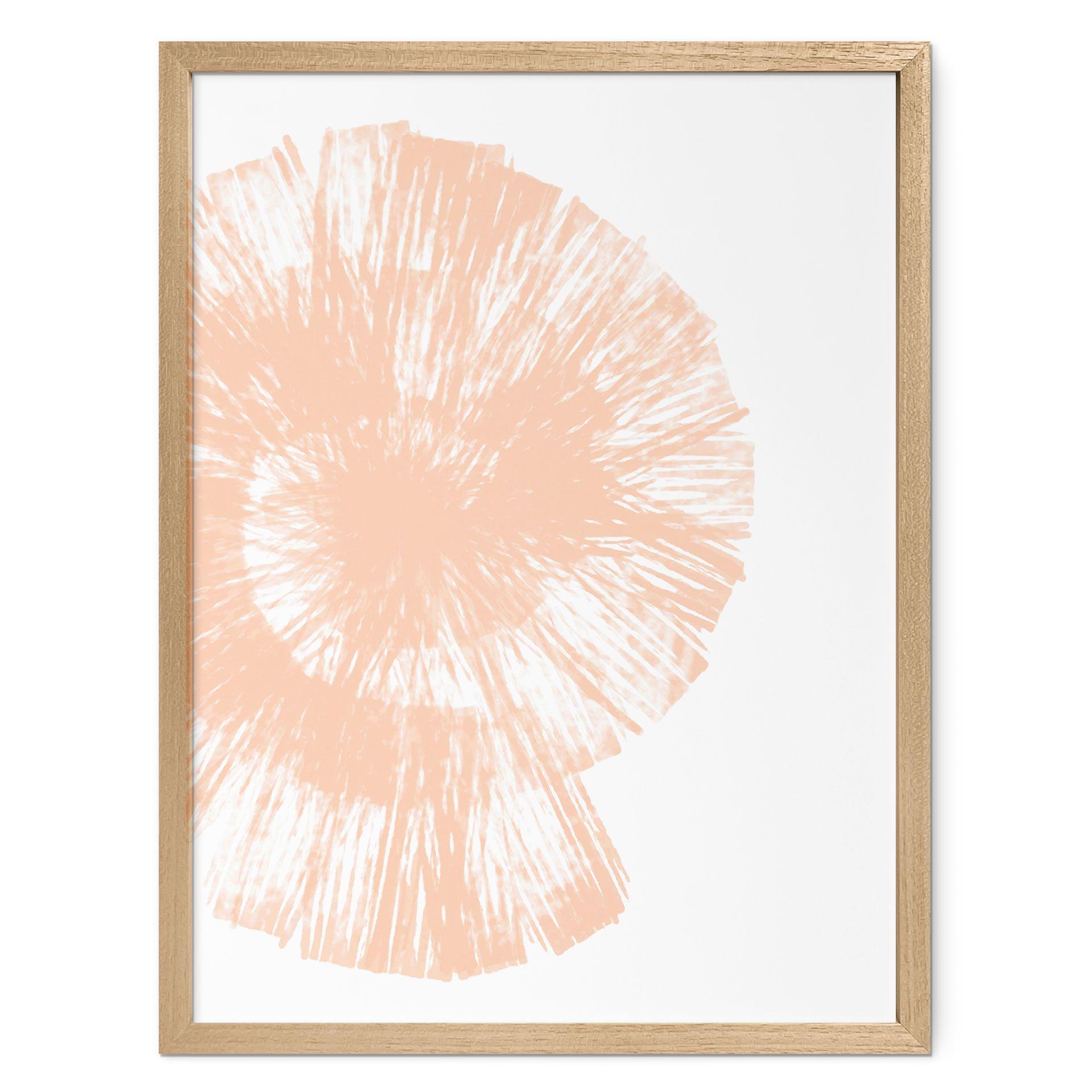 Plakat Peach Fuzz - Abstrakt skal i ferskenfarver - Martina