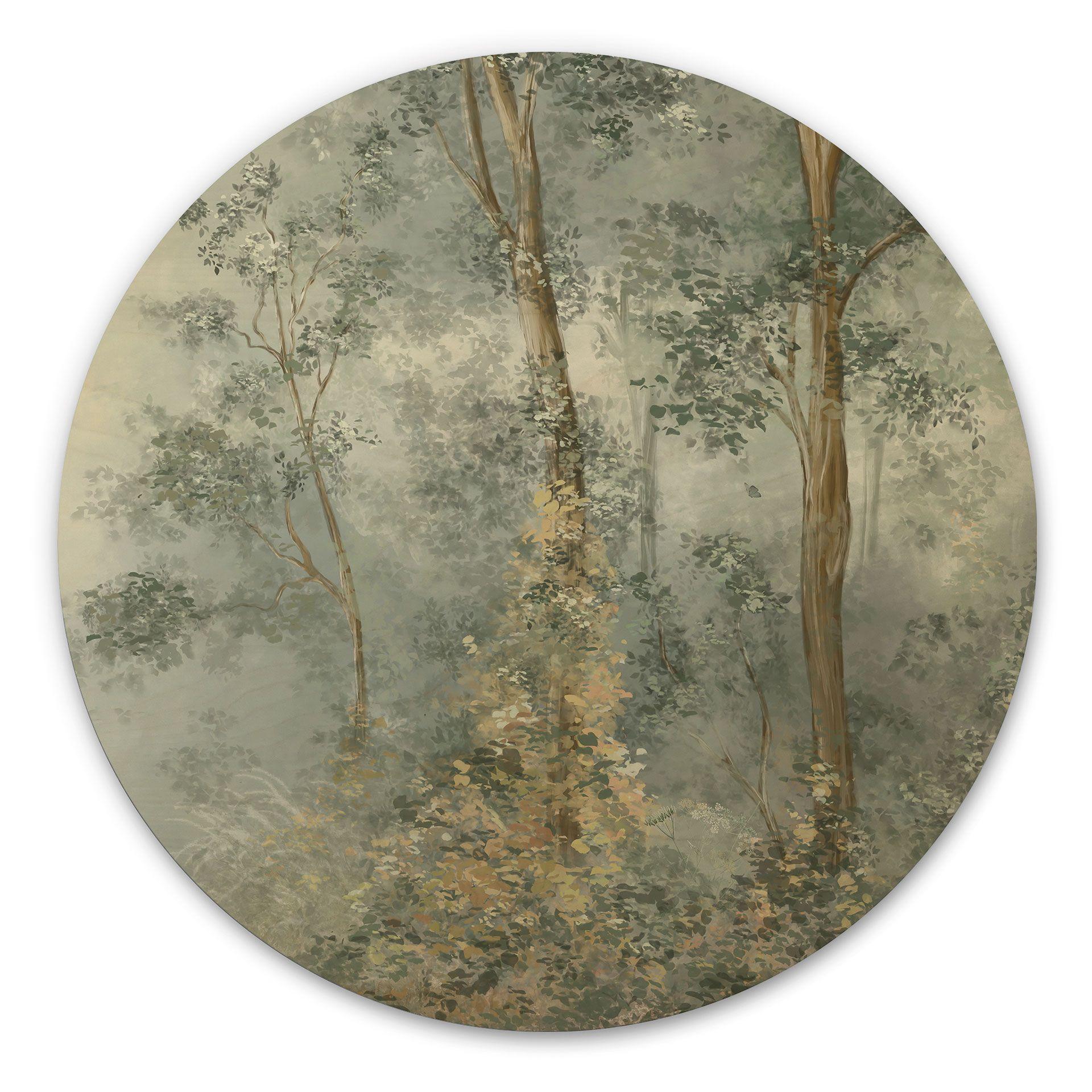 Houten Wanddecoratie Enchanted Forest - Ms Tiff - Rond
