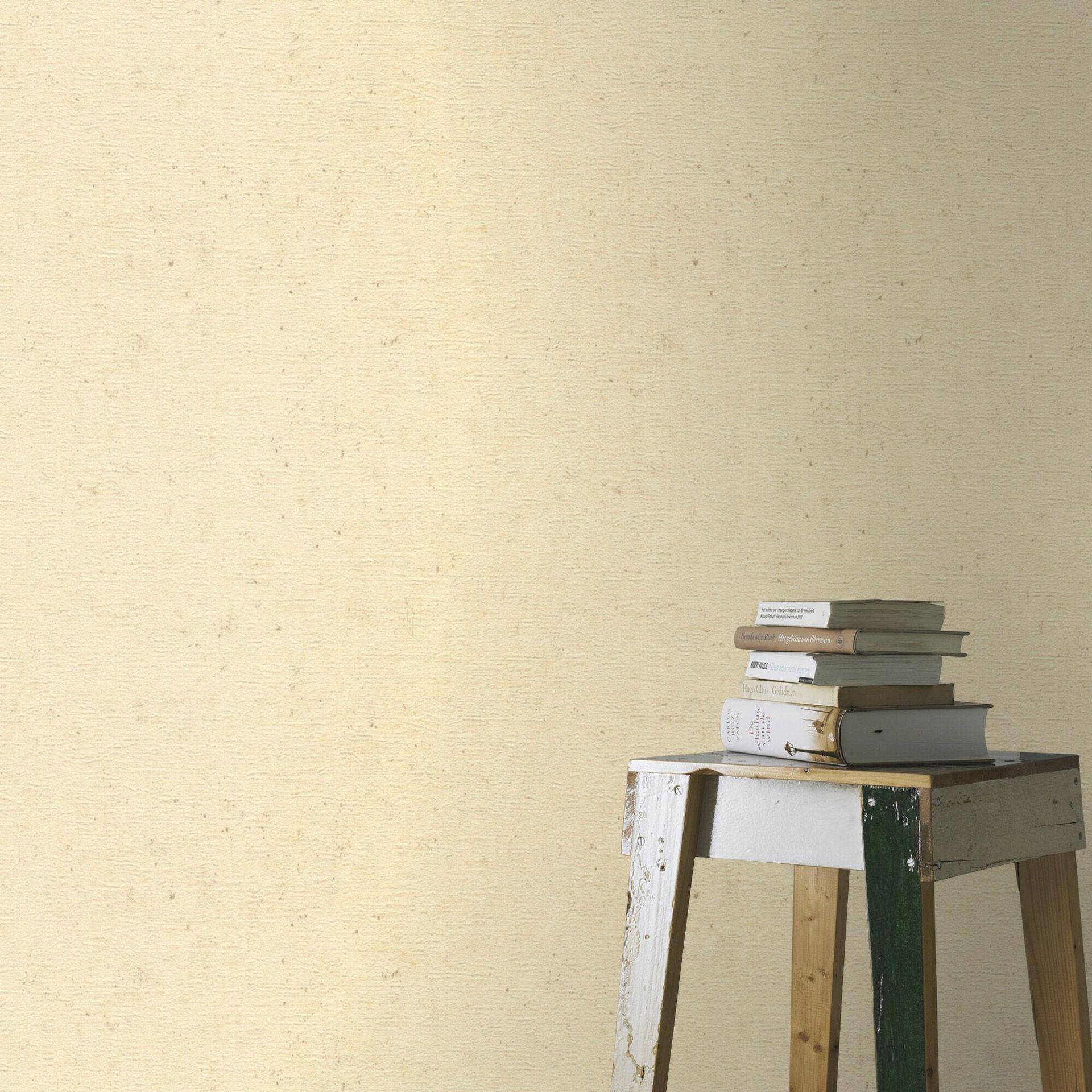 Unit tapet, ensfarvet non-woven tapet Factory V beige
