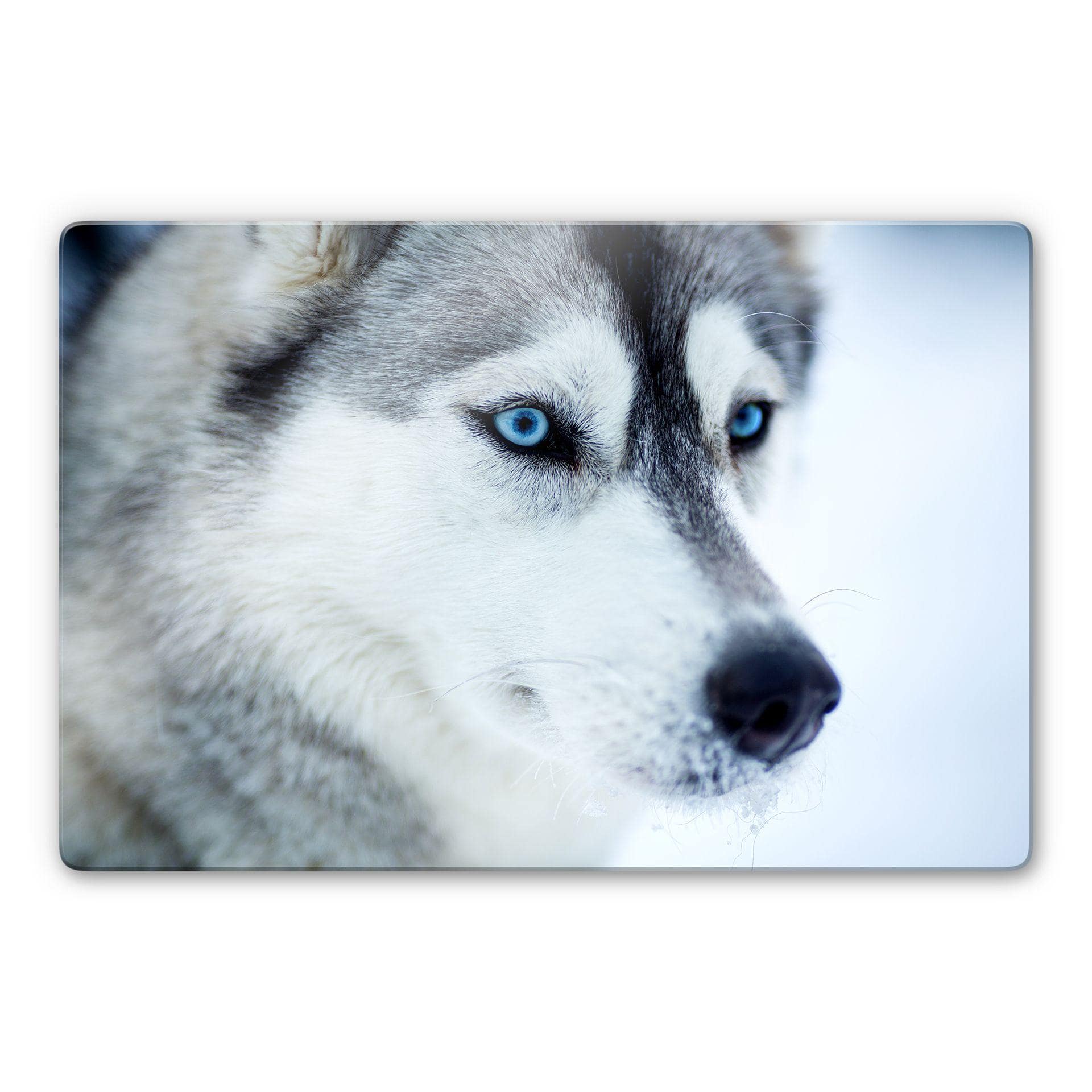 Tableau en verre - Yeux bleus