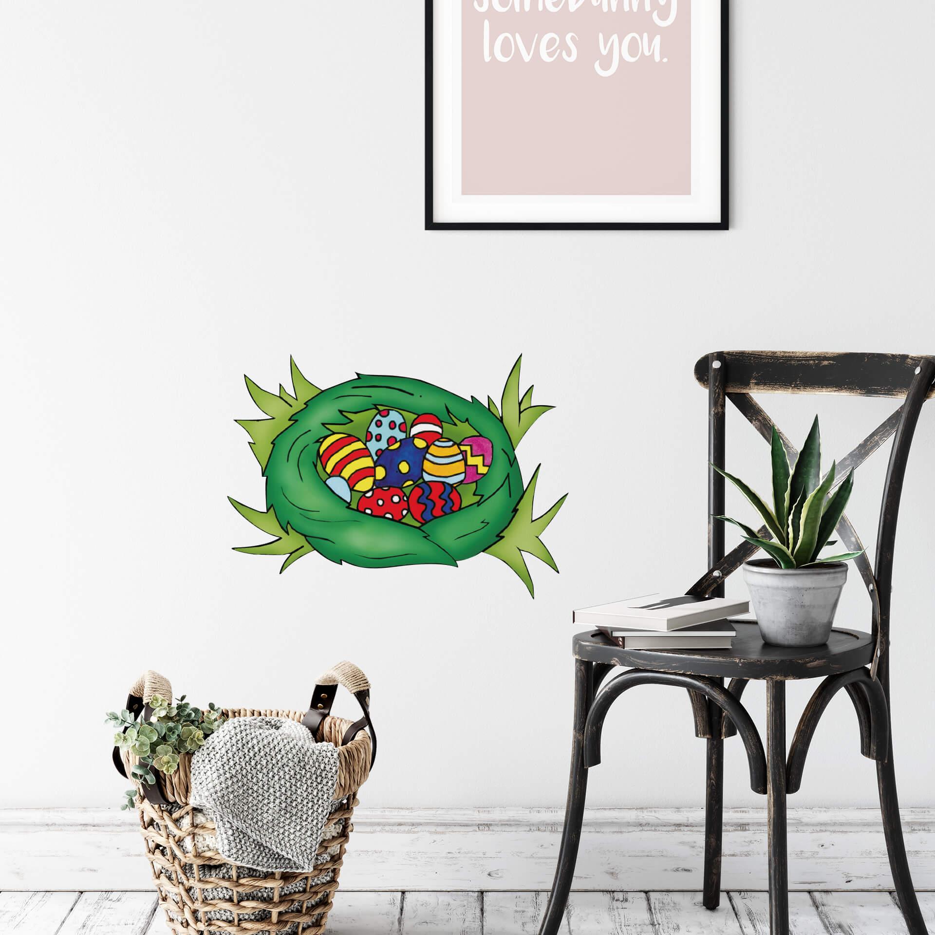 Sticker mural - Nid de Pâques 