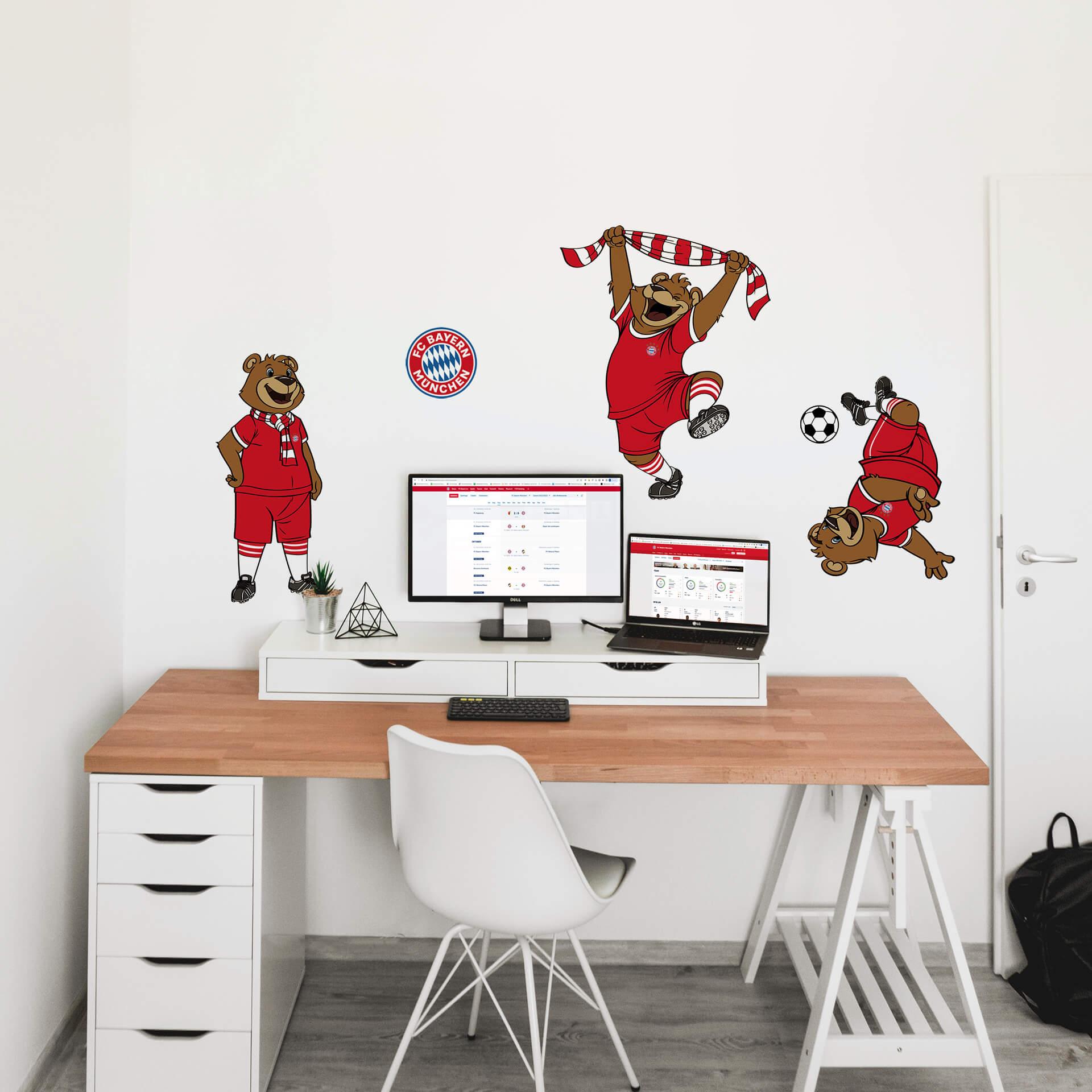 Sticker Mural FC Bayern Bernie (4 pièces) 50x70 cm