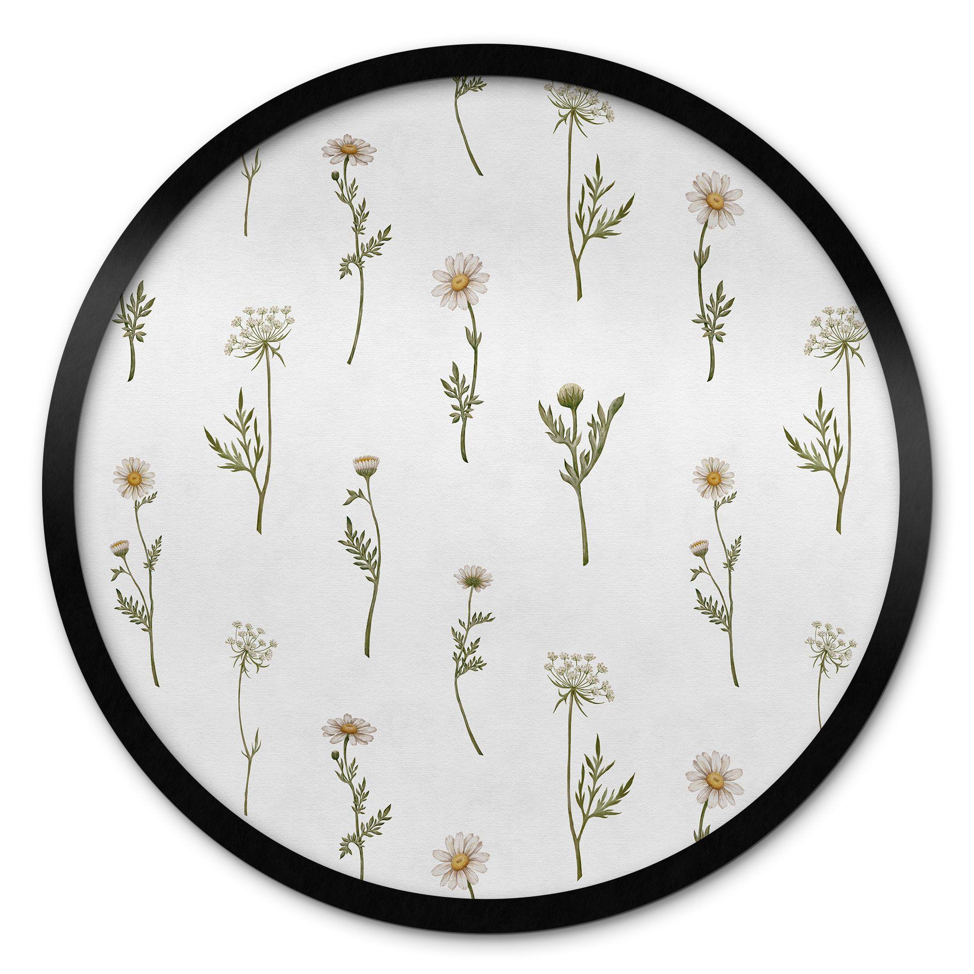Póster prado romántico con flores de campo - Kikki Belle - Redondo