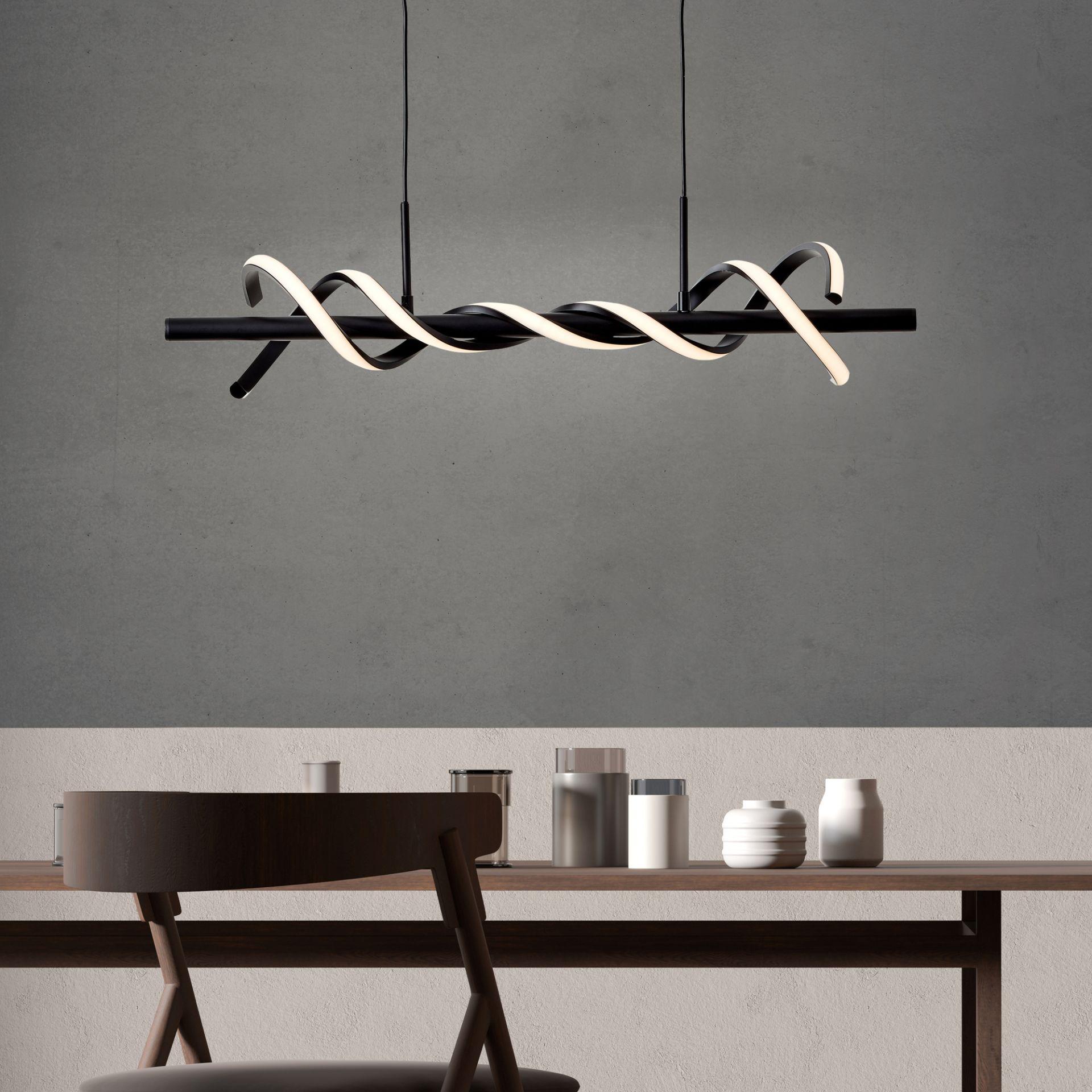 Pendelleuchte Alexander, schwarz, 150 x 75,5 cm, Pendellampe