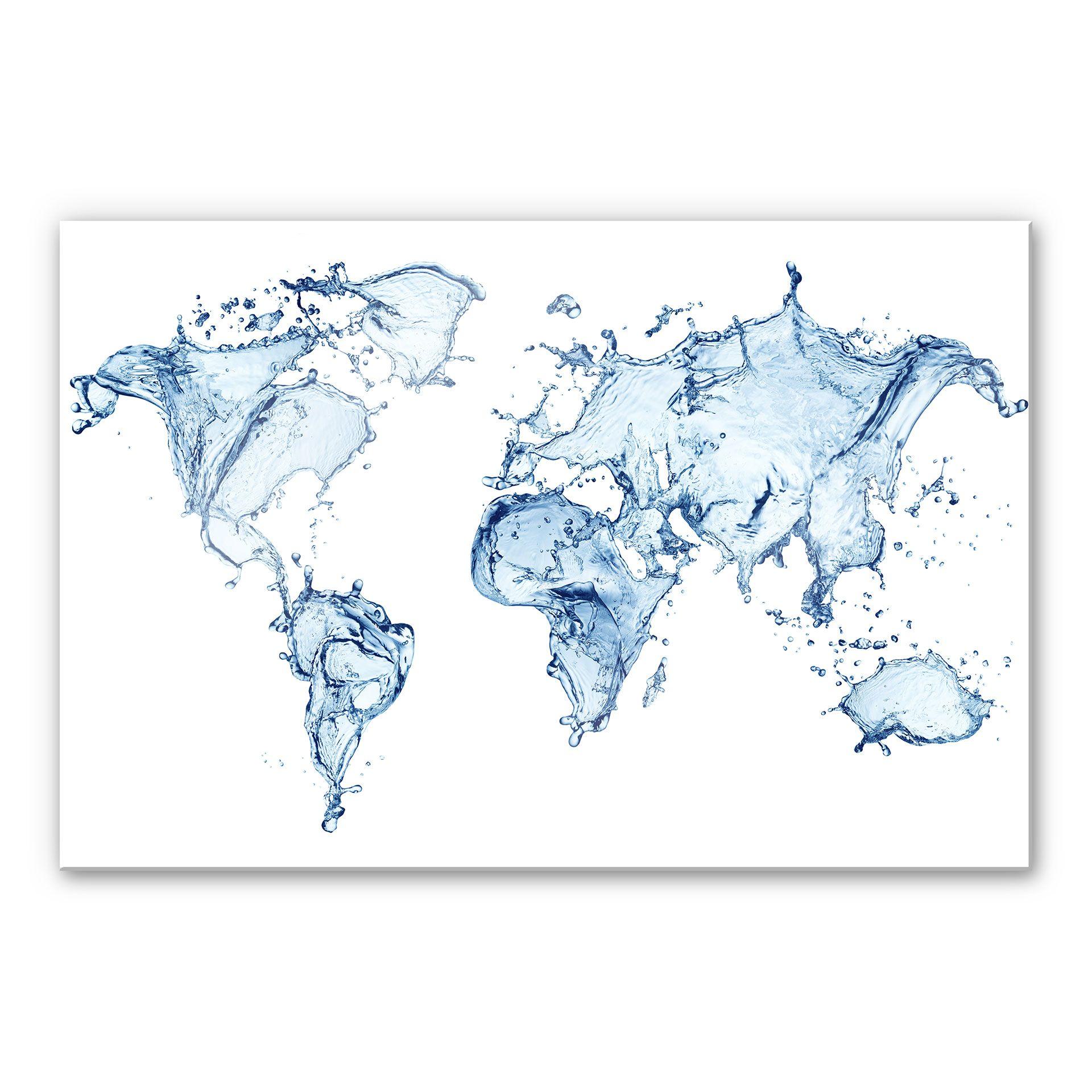 Akrylbillede Splashing Worldmap