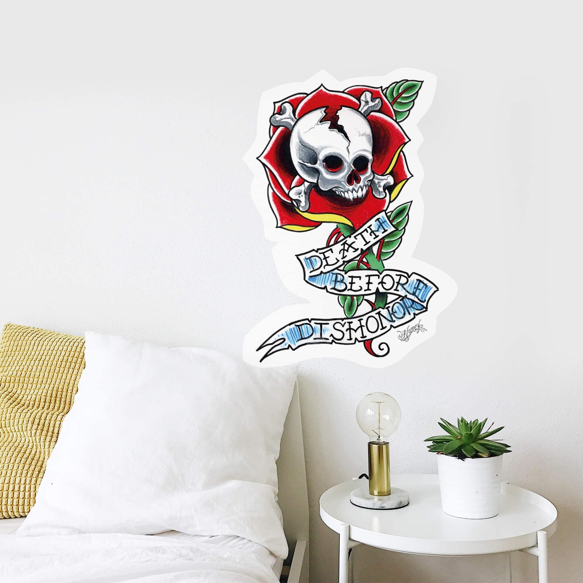 Sticker mural - Miami Ink - Death Before Dishonor