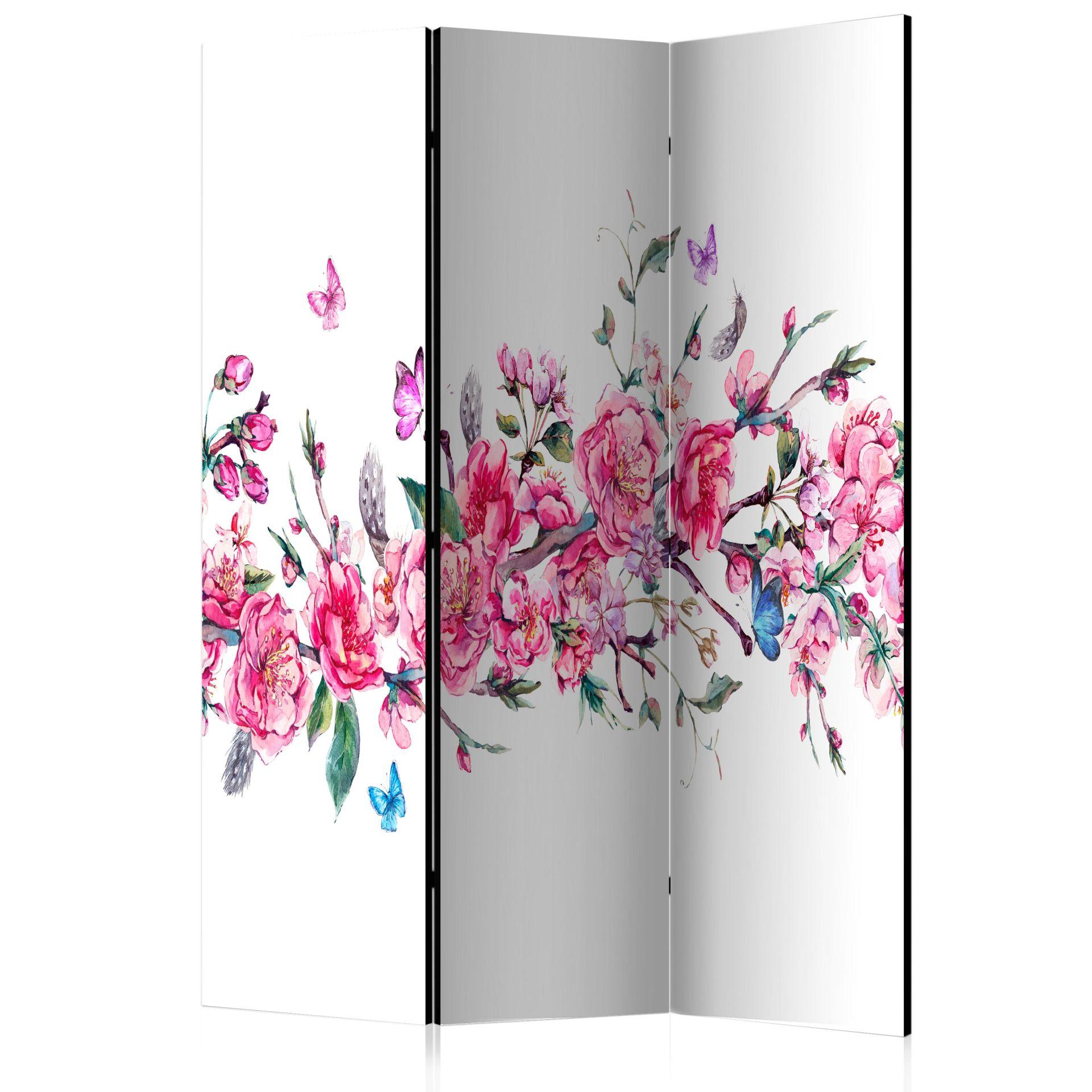 Rumdeler - Blomster og sommerfugle, 3-delt