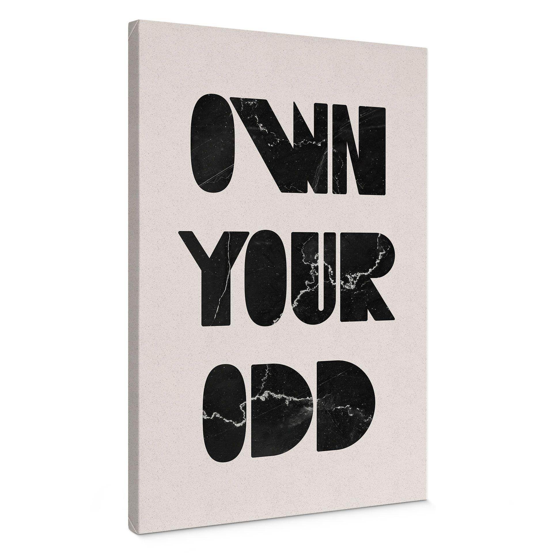 Canvasbillede Ej din odd