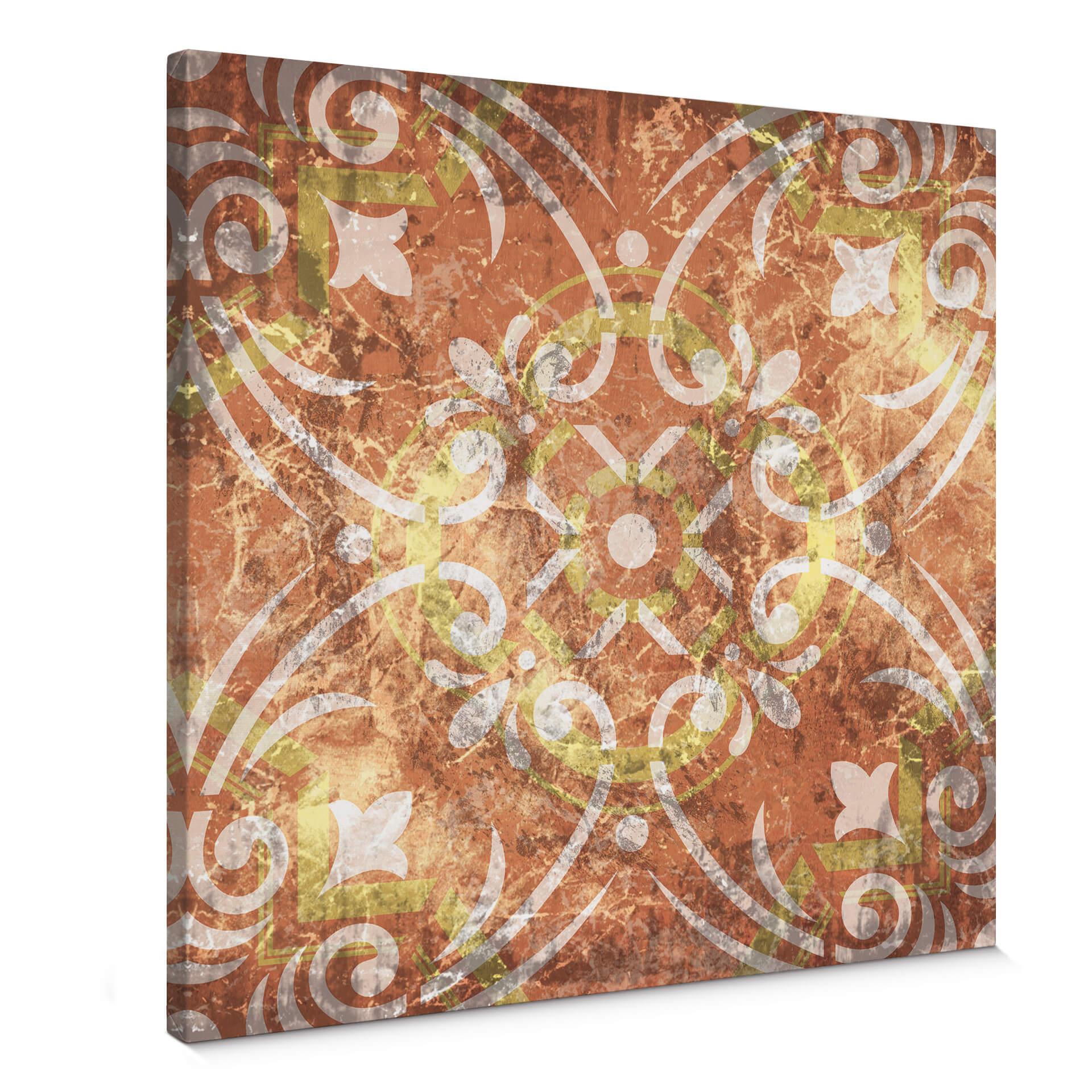 Cuadro lienzo Ornamento Mediterráneo - Cuadrado