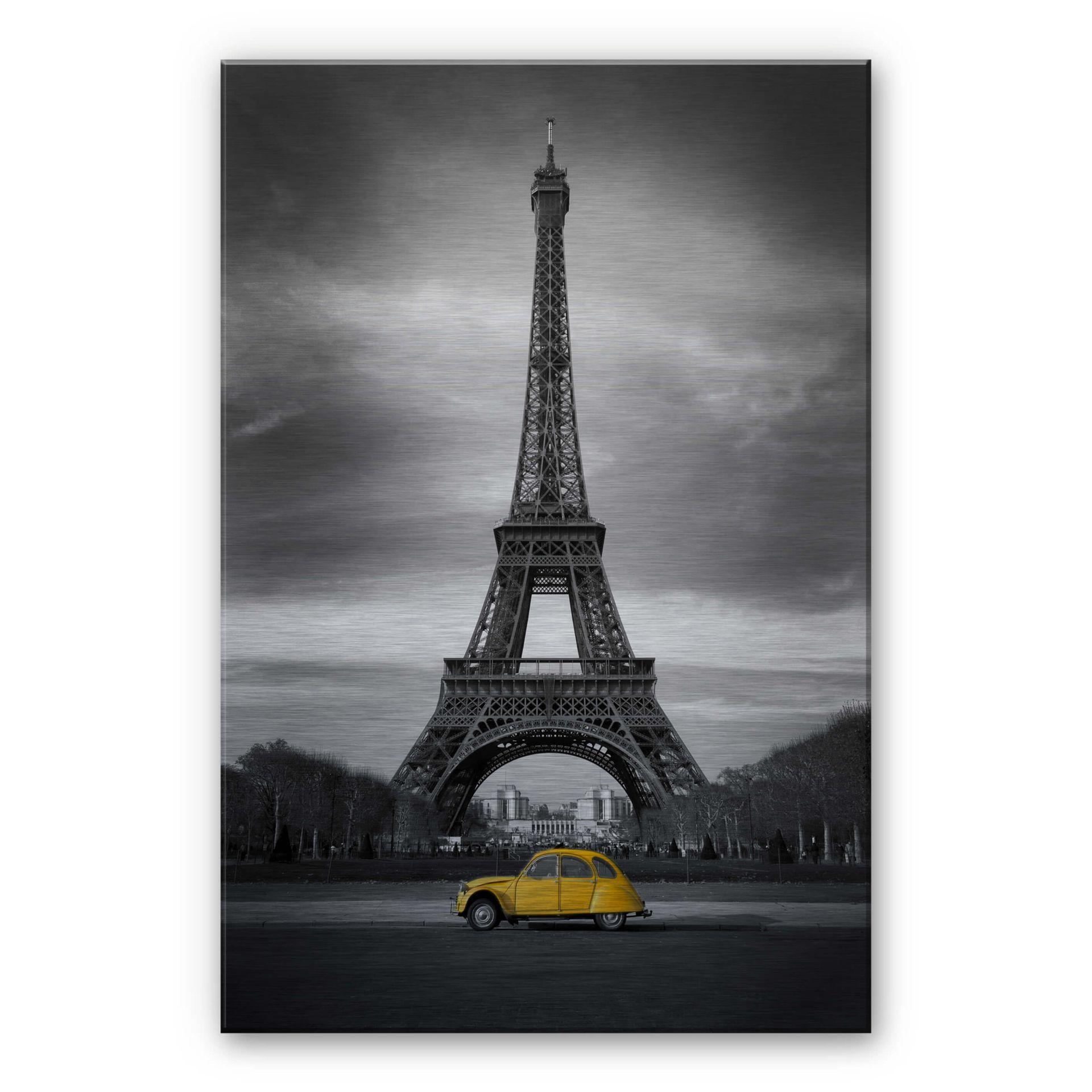 Aluminium Dibond La Vie est Belle - geel