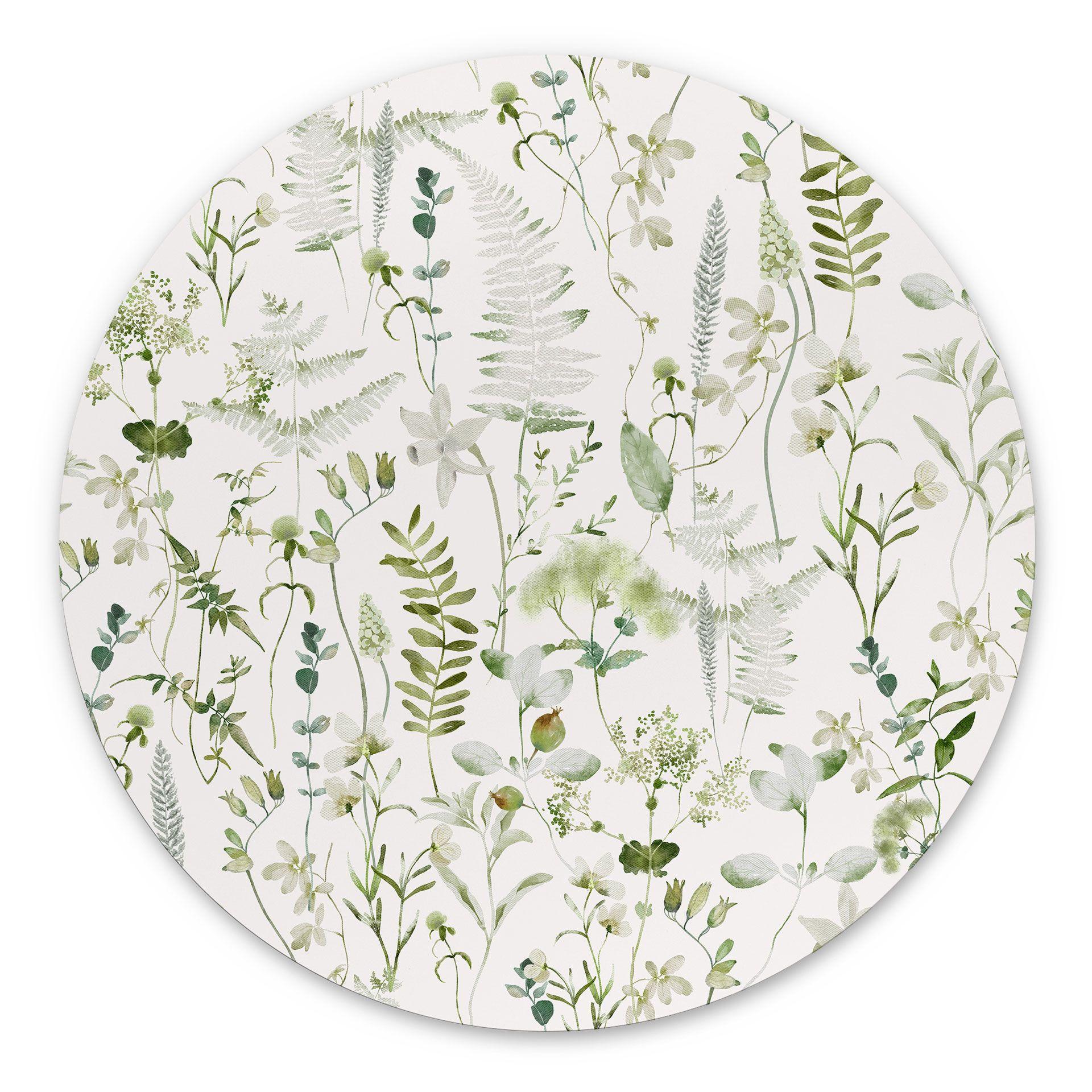 Dibond vægdekoration Urter og vilde blomster - UN Designs – print på aluminium (Alu-Dibond)