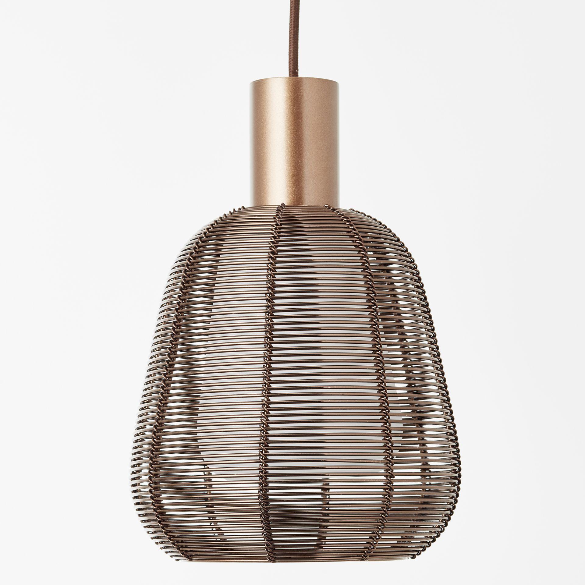 Pendelleuchte Thore, kupfer, 120 x 18 cm, Metall